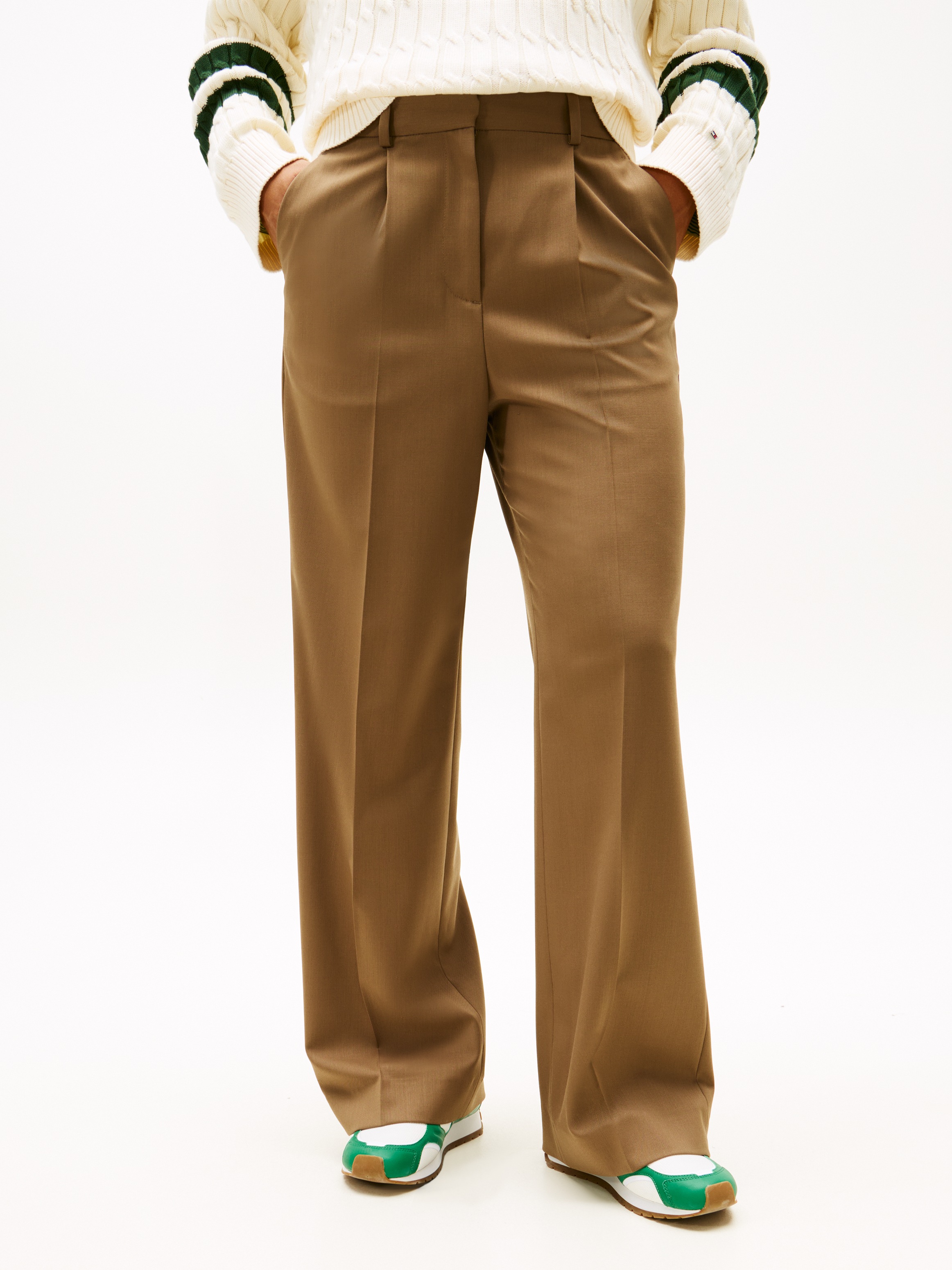 Tommy Hilfiger Anzughose "TIMELESS WOOL WIDE LEG PANT" mit Wolle günstig online kaufen
