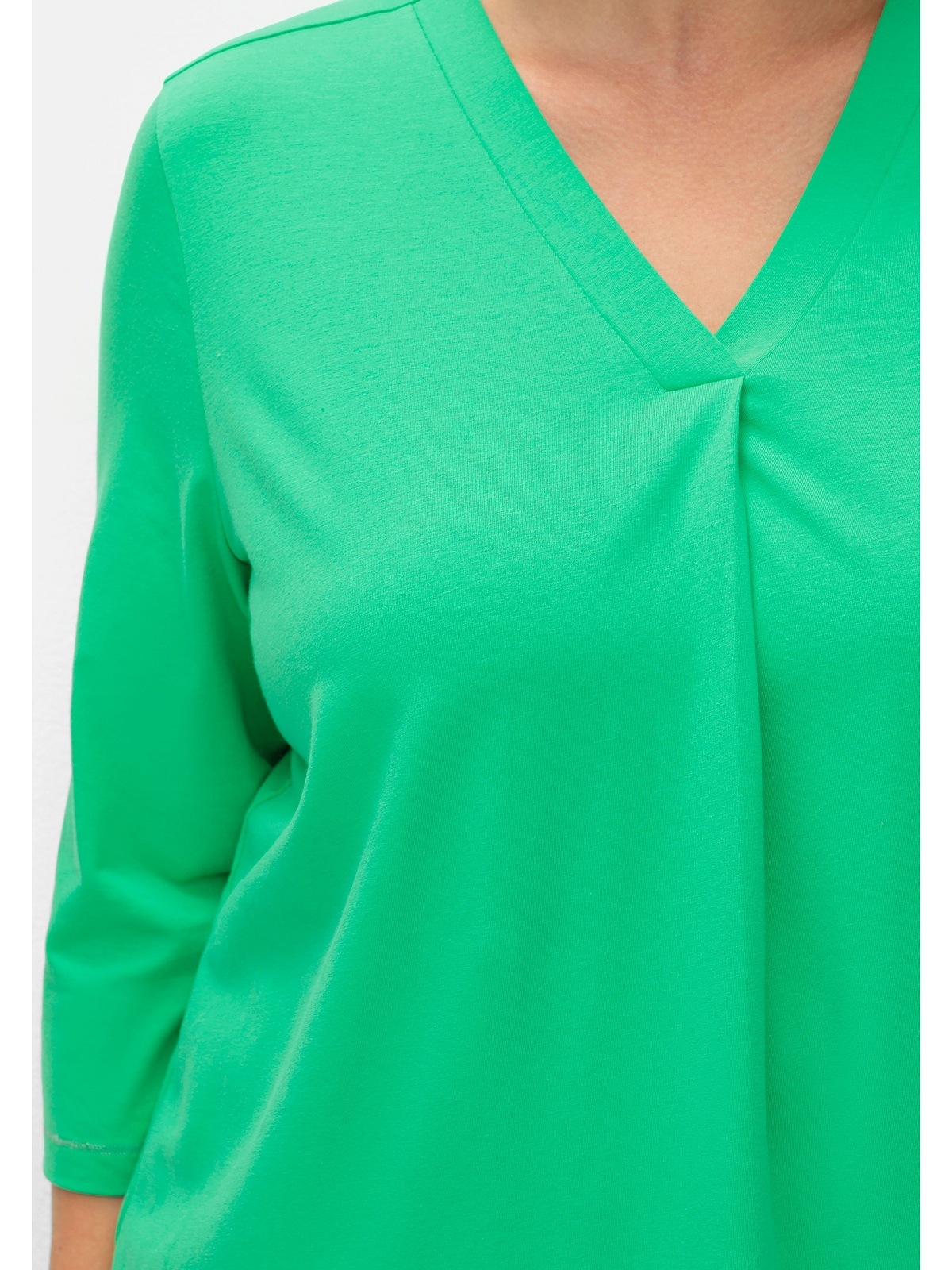 Sheego 3/4-Arm-Shirt »Große Größen«, in leichter A-Linie