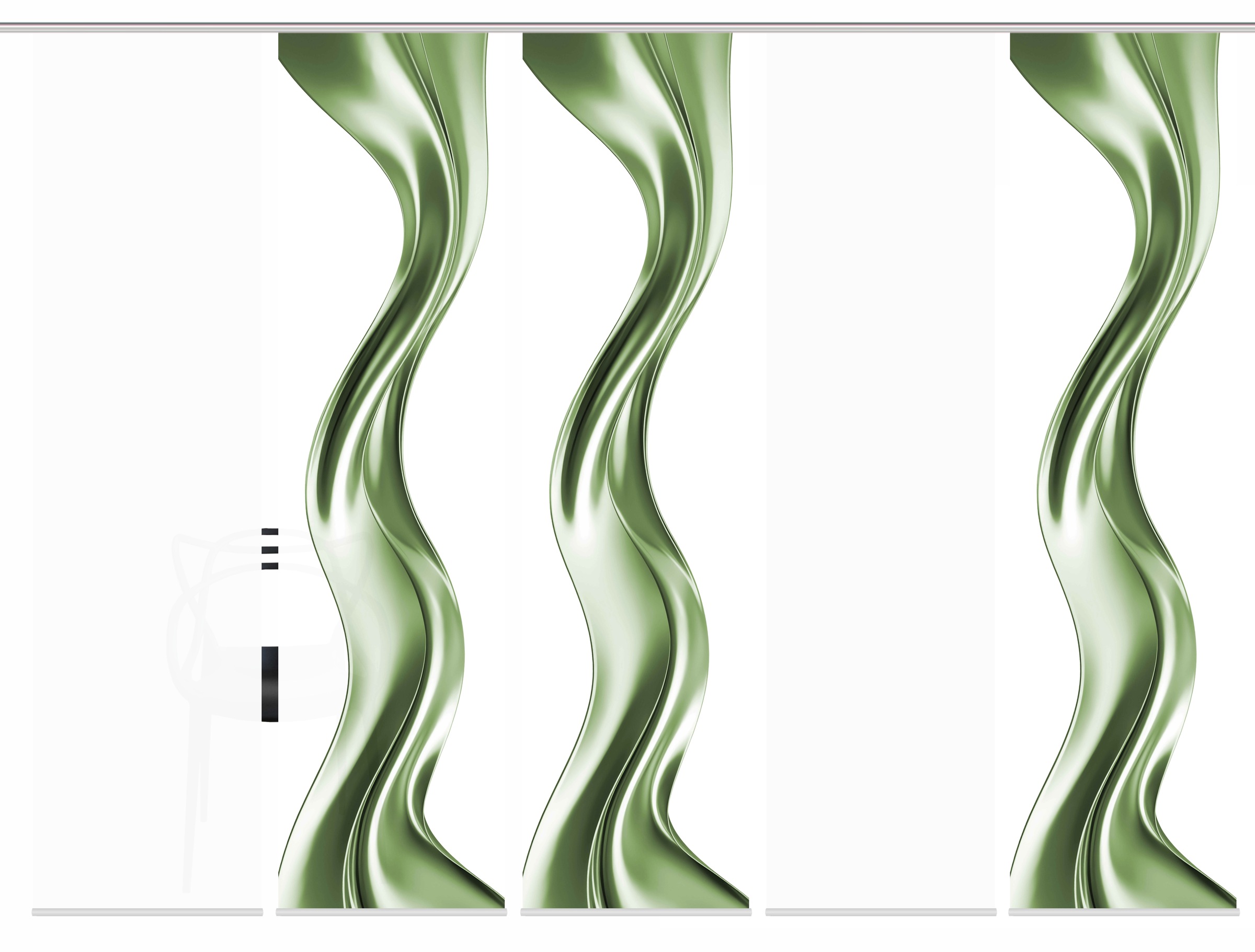 HOME WOHNIDEEN Schiebegardine »OAKLEY«, (5 St.), SCHIEBEVORHANGSET,SEIDENOPTIK,DIGIDRUCK
