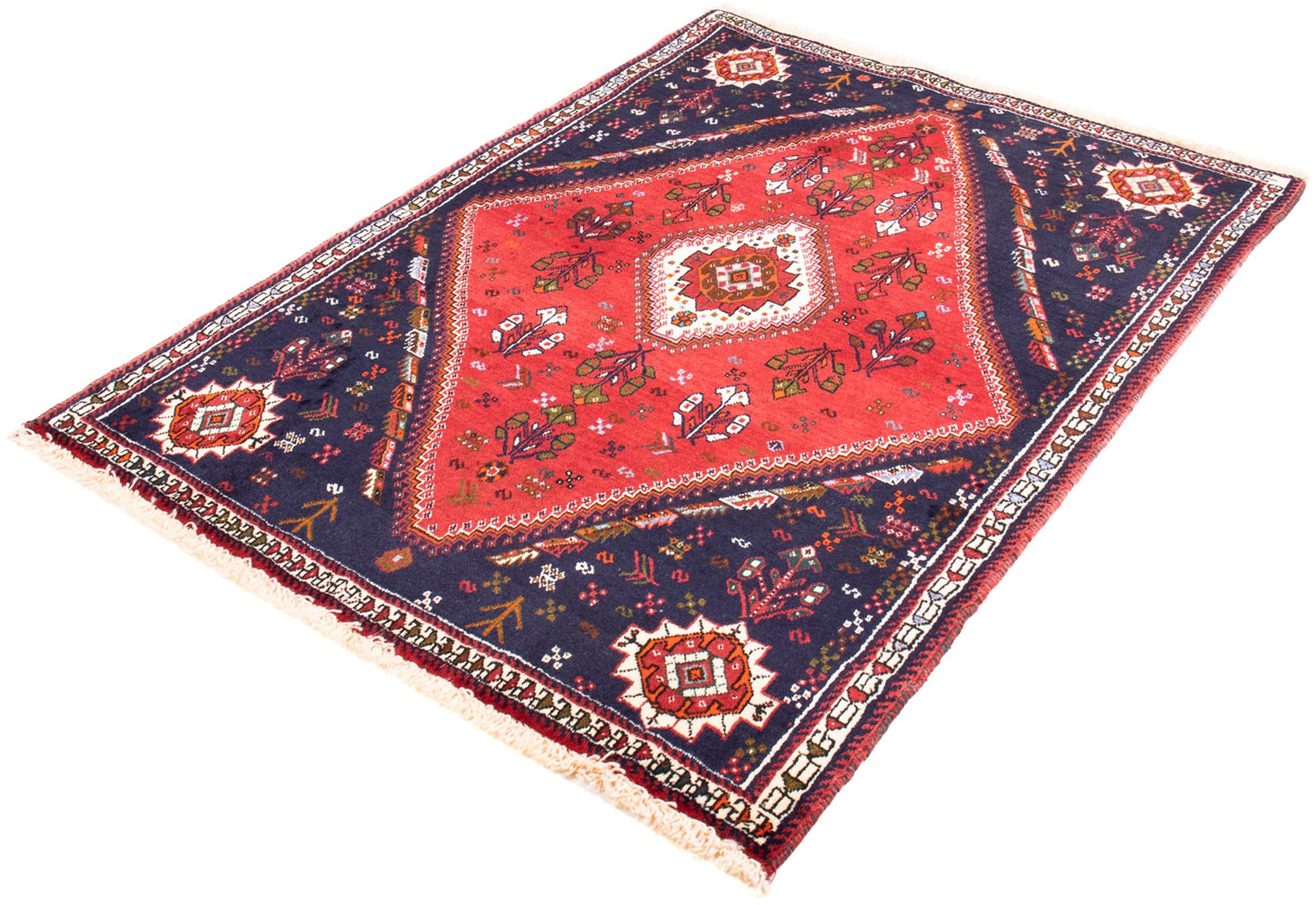 morgenland Orientteppich "Perser - Nomadic - 147 x 107 cm - dunkelblau", rechteckig, 10 mm Höhe, Wohnzimmer, Handgeknüpf