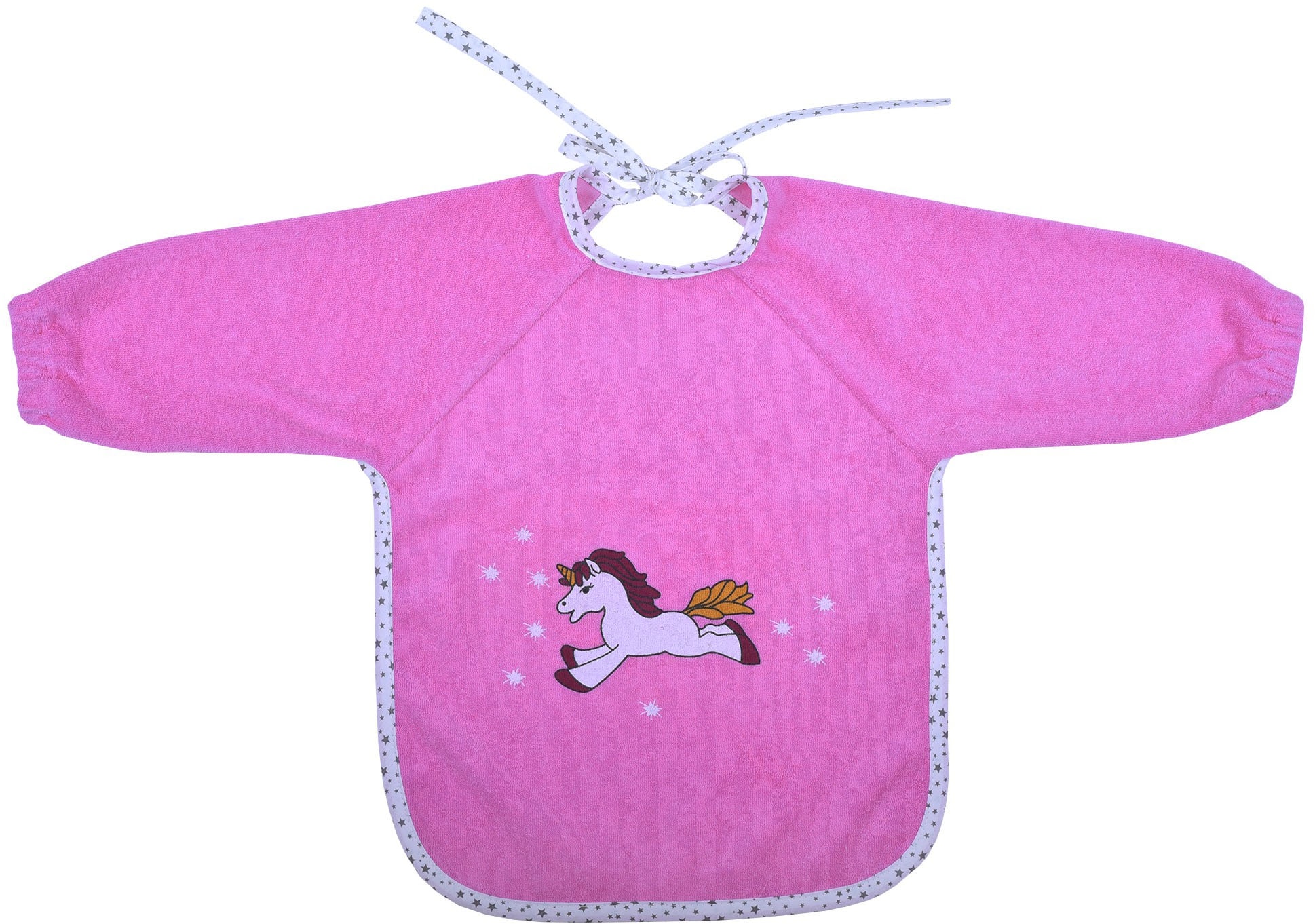 WÖRNER Baby Lätzchen "Einhorn orchidee Ärmellatz beschichtet"orchidee, Obermaterial: 100% Baumwolle, Lätzchen, mit Ärmeln, beschichtet, schützt vor