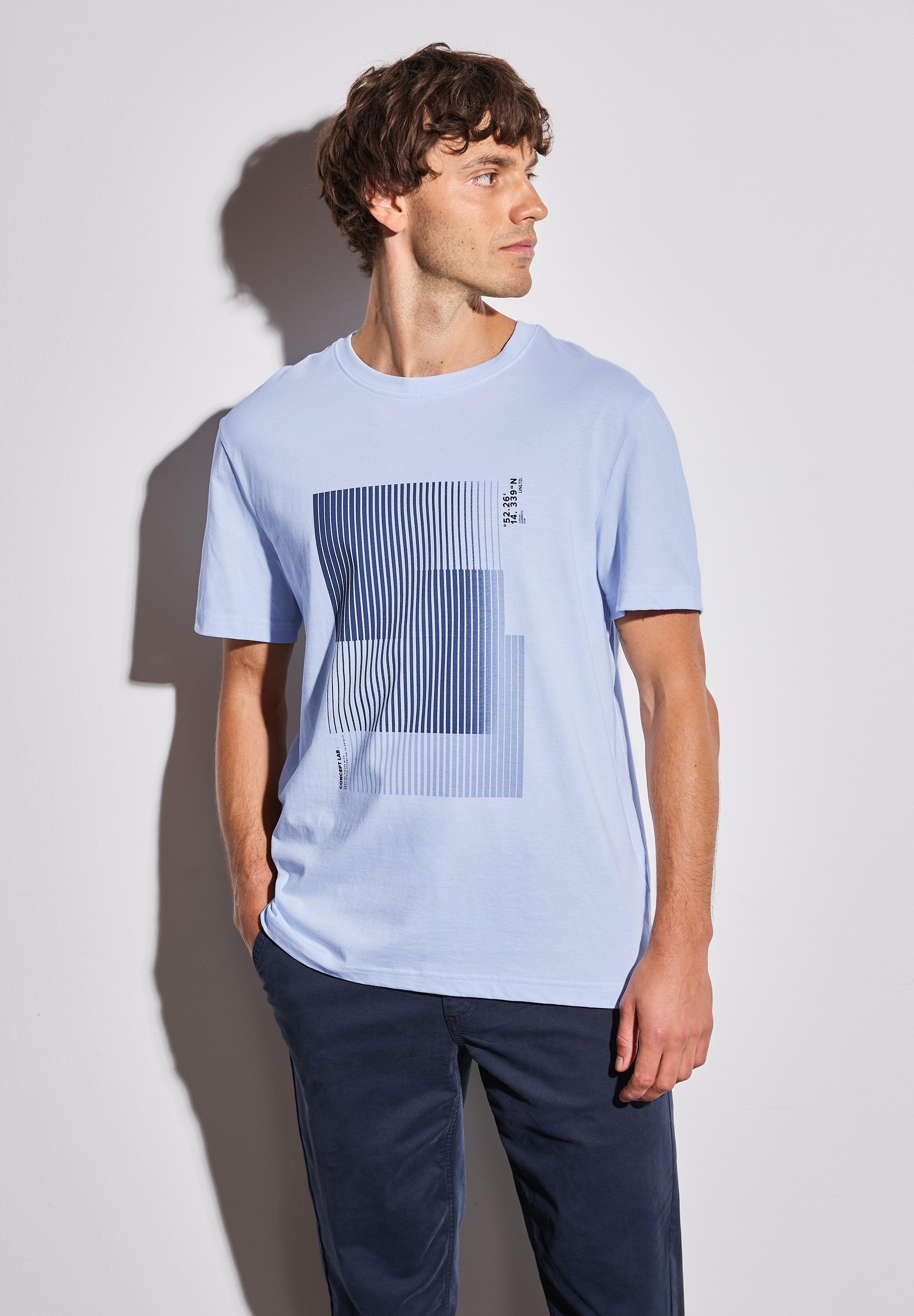 STREET ONE MEN T-Shirt, aus reiner Baumwolle