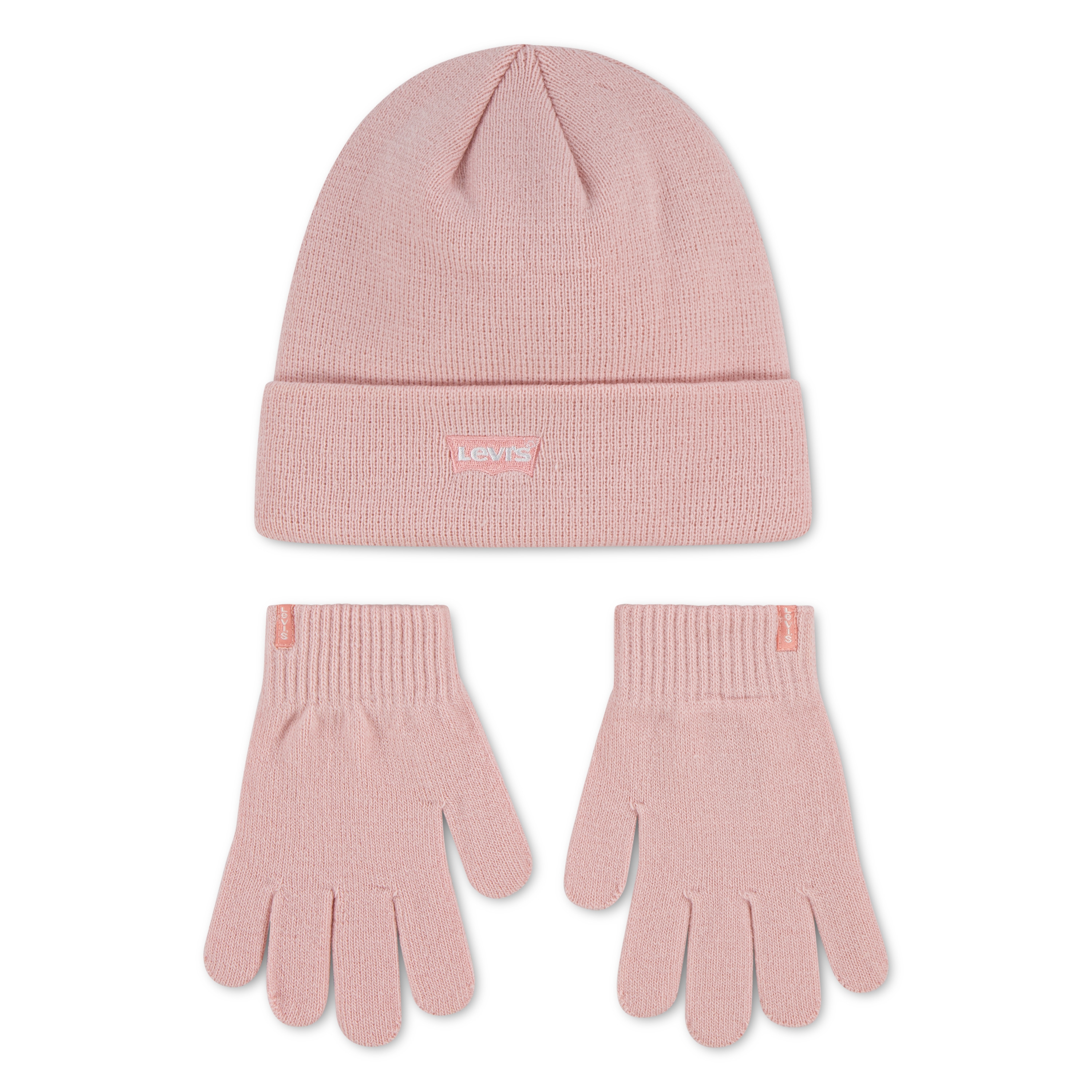 Levis Kids Beanie "CLASSIC BEANIE SET" 2 Stk. & Handschuhe aus Feinstrick