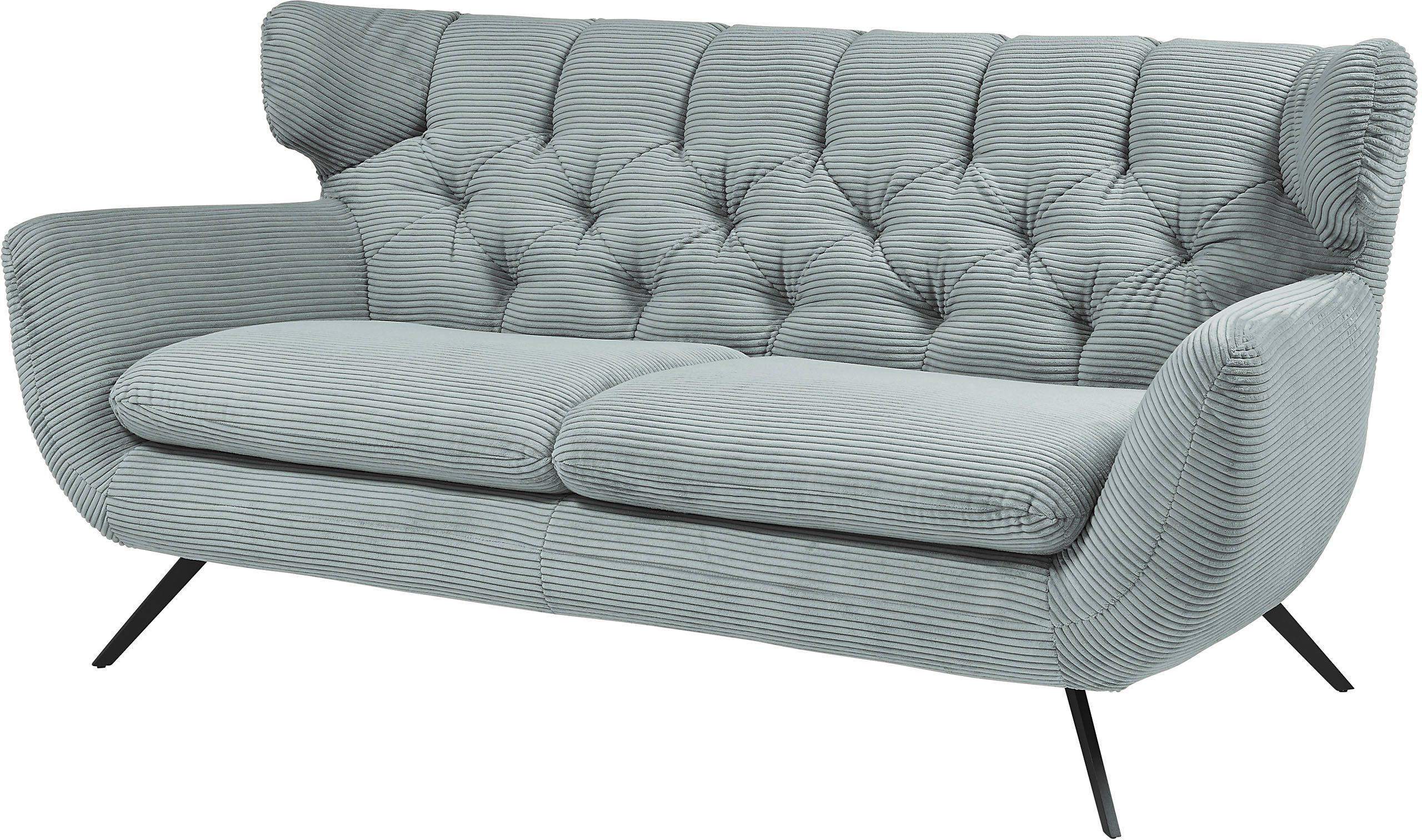 3C Candy 2,5-Sitzer "Beatrice, extravagantes Megasofa, bequem, Küchensofa, Breite 200cm" mit Rückensteppung im Rautenmuster, in Samt Optik oder in Breitcord