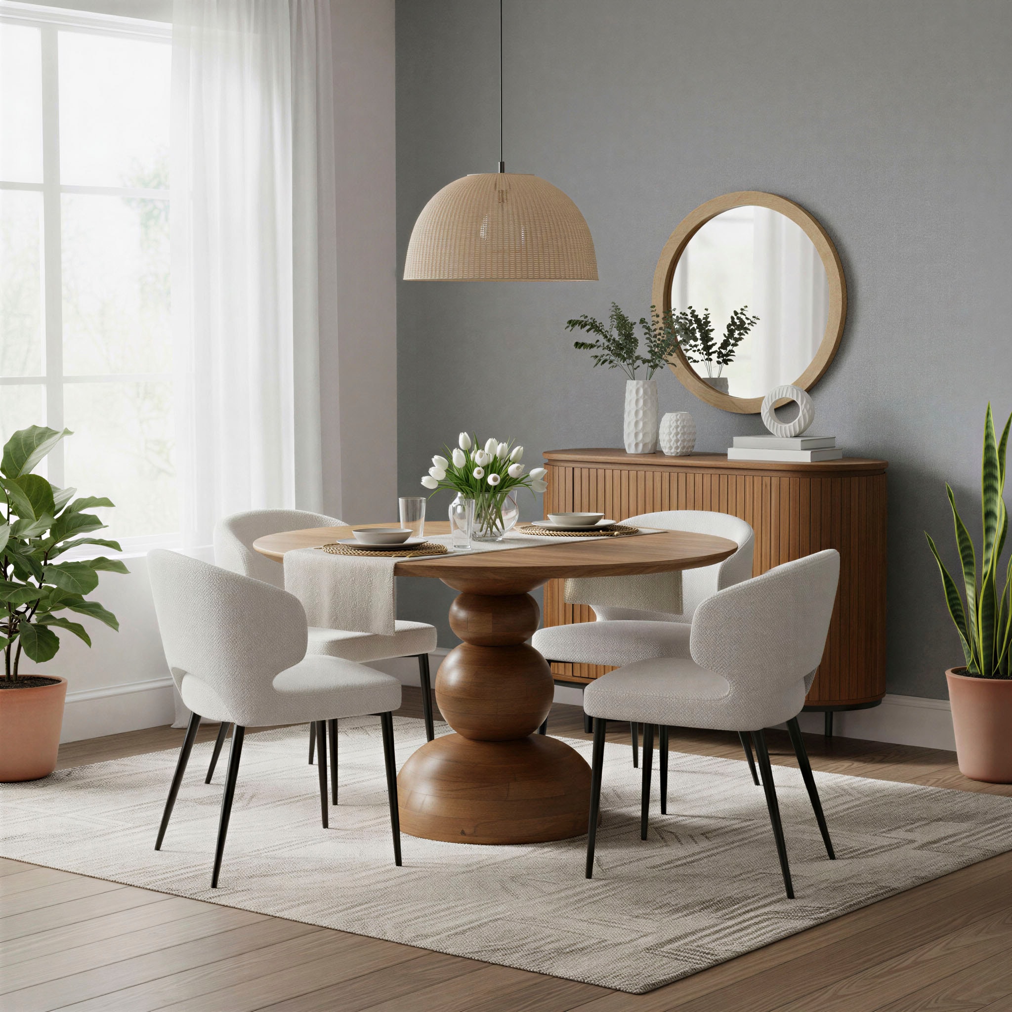 SIT Sideboard »Nagasaki aus massivem Mangoholz mit Lamellenfront & 2 Türen« 1 Stk. tlg. Abgerundete Ecken & zarte Lamellenfront aus massivem Mangoholz