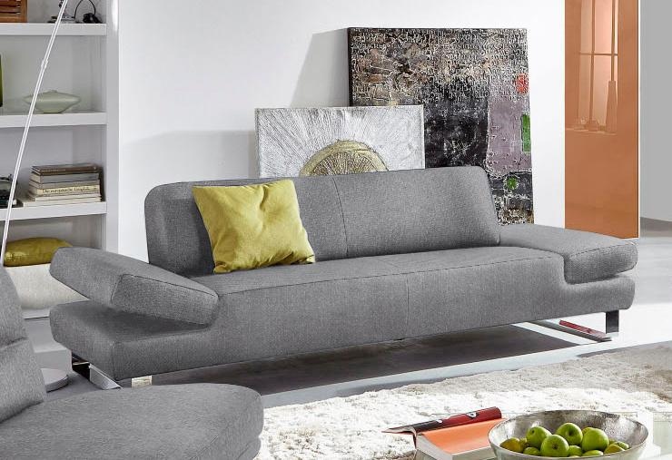 W.SCHILLIG 2-Sitzer "taboo Designsofa mit hohem Sitzkomfort, Breite 202cm, Sitztiefe 69cm" mit Übertiefe, inklusive Armlehnenverstellung