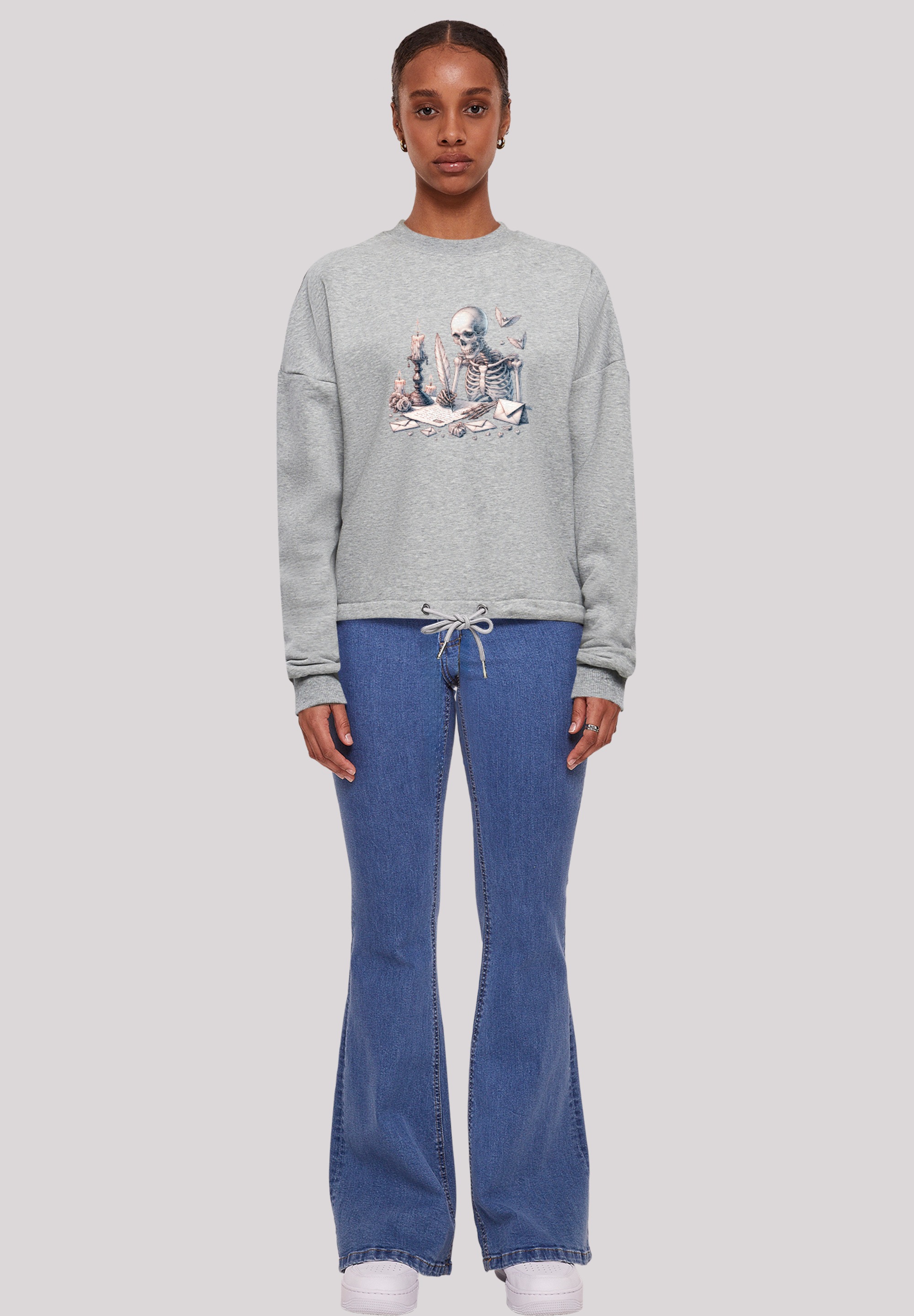 F4NT4STIC Sweatshirt »Skelett Liebesbrief Valentinstag«, Premium Qualität