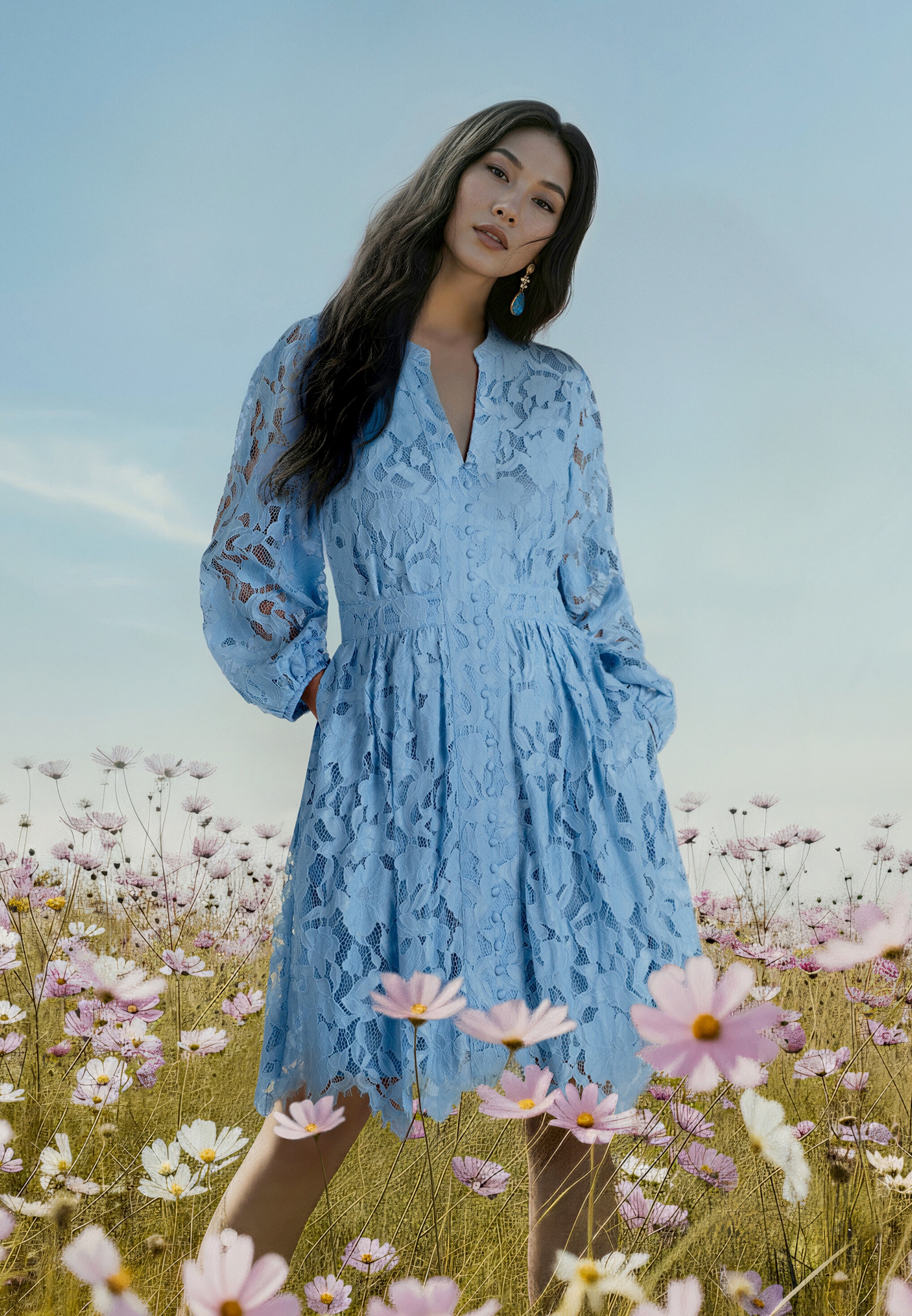 Vera Mont Spitzenkleid »Damen mit Spitze« Nahttasche