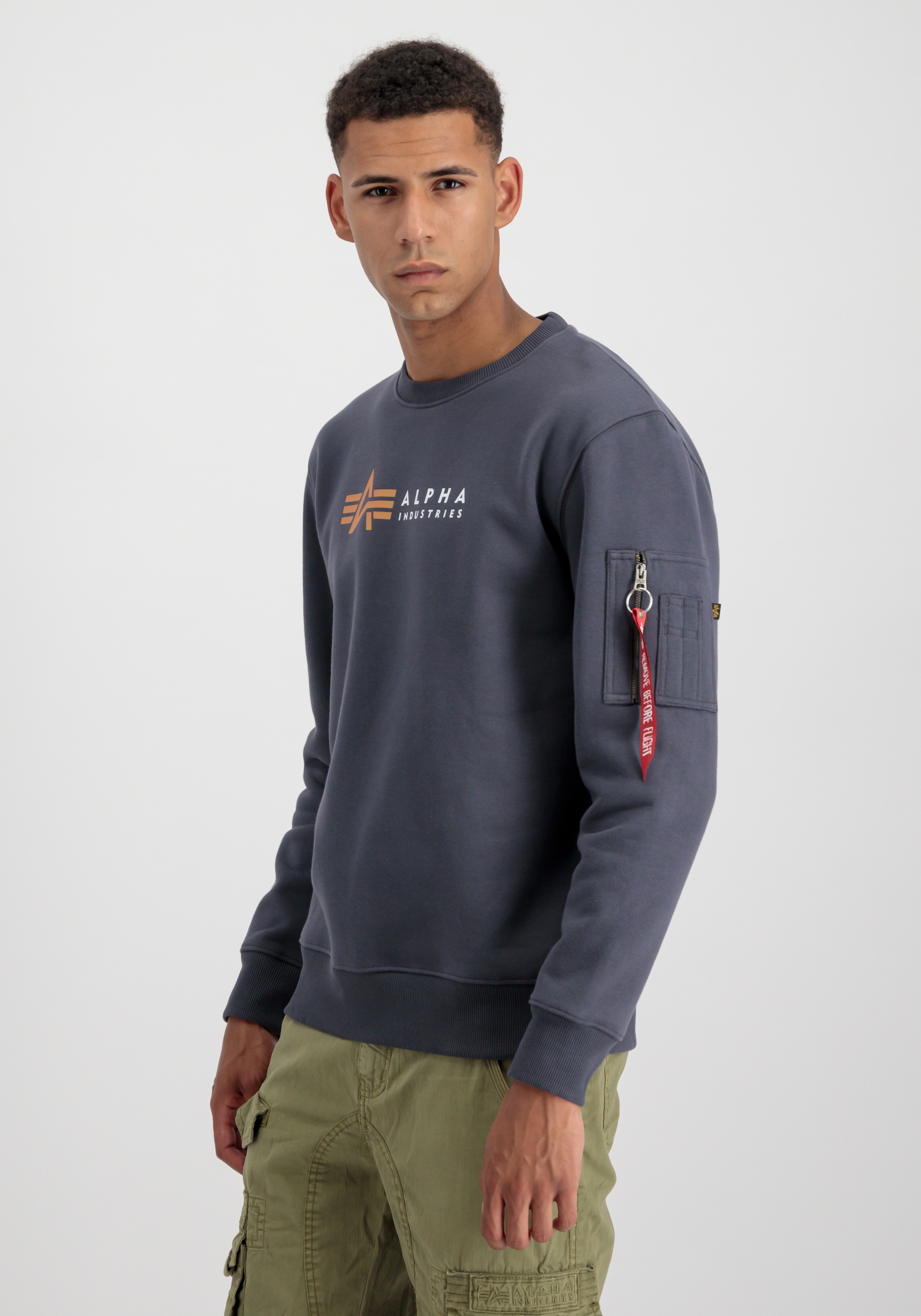 Alpha Industries Sweater "Alpha Industries Men - Sweatshirts Alpha Label Sweater"