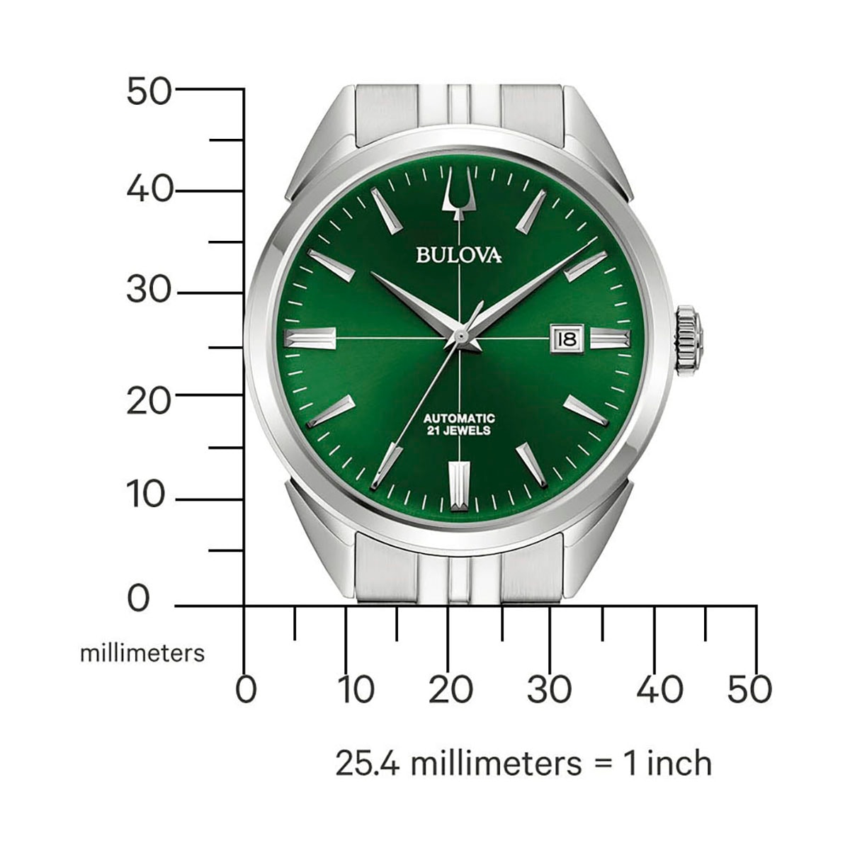 Bulova Automatikuhr, Armbanduhr, Herrenuhr, Damenuhr, Edelstahlarmband, Saphirglas