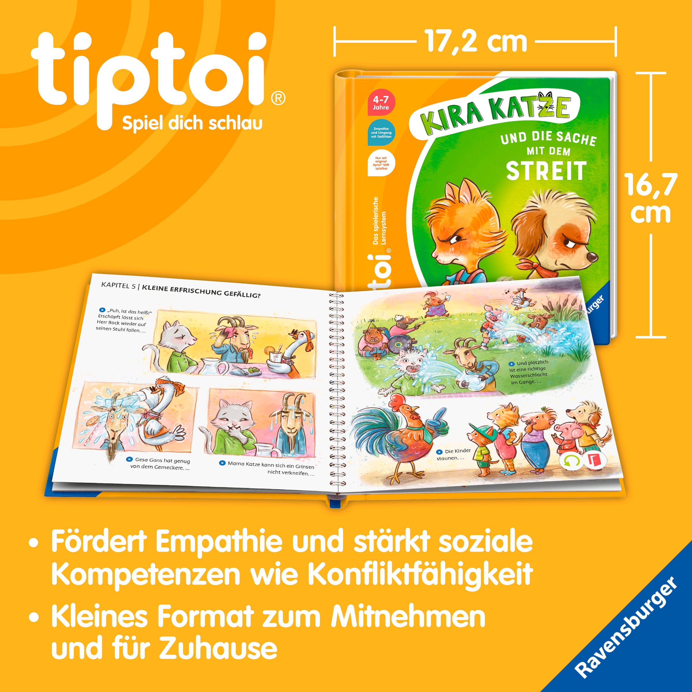 Ravensburger Buch »tiptoi® Bildergeschichten über den Umgang mit Gefühlen«, - Kira Katze und die Sache mit dem Streit; Made in Europe