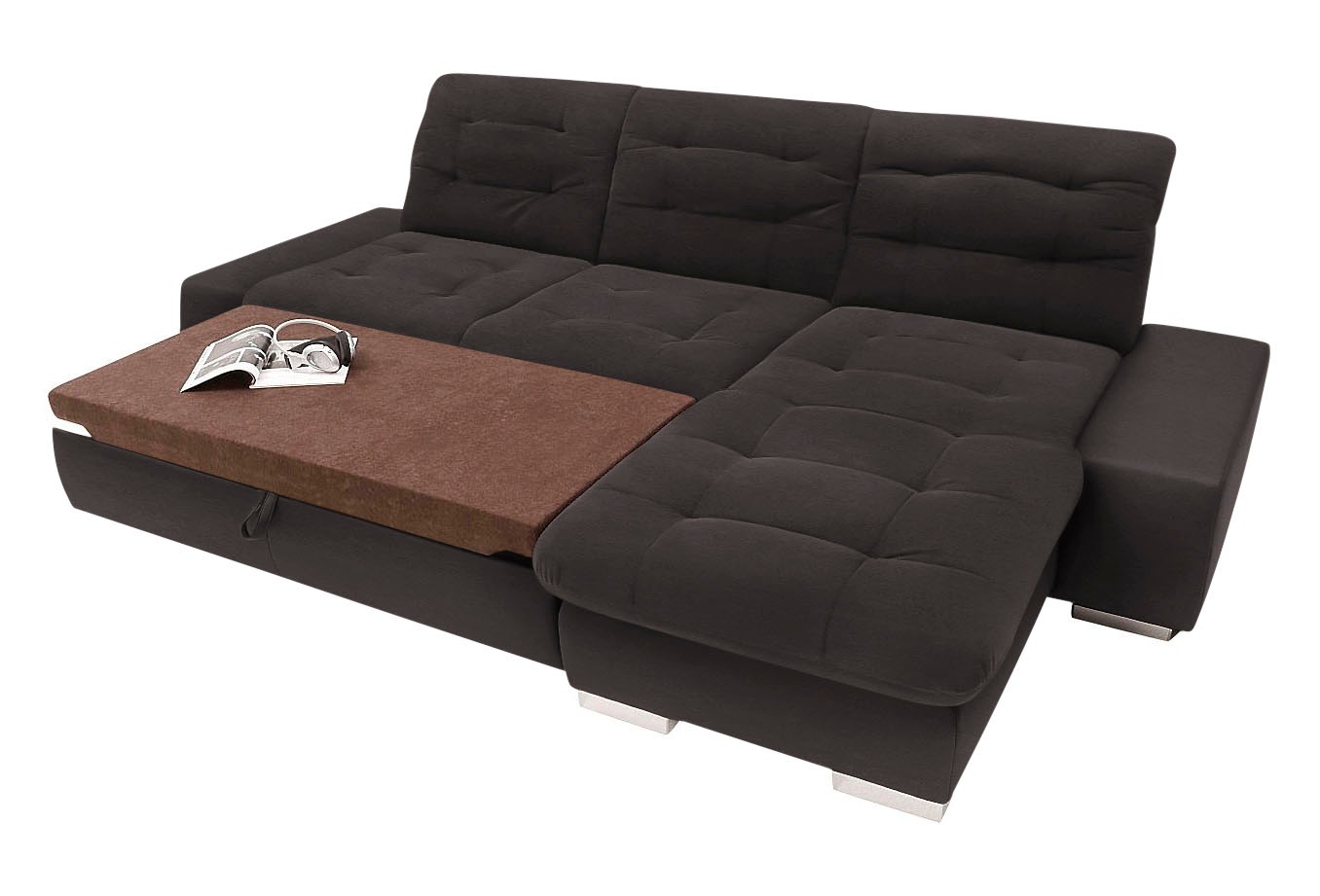 sit&more Ecksofa »Pale L-Form«, inklusive Kopfteilverstellung, wahlweise mit Bettfunktion