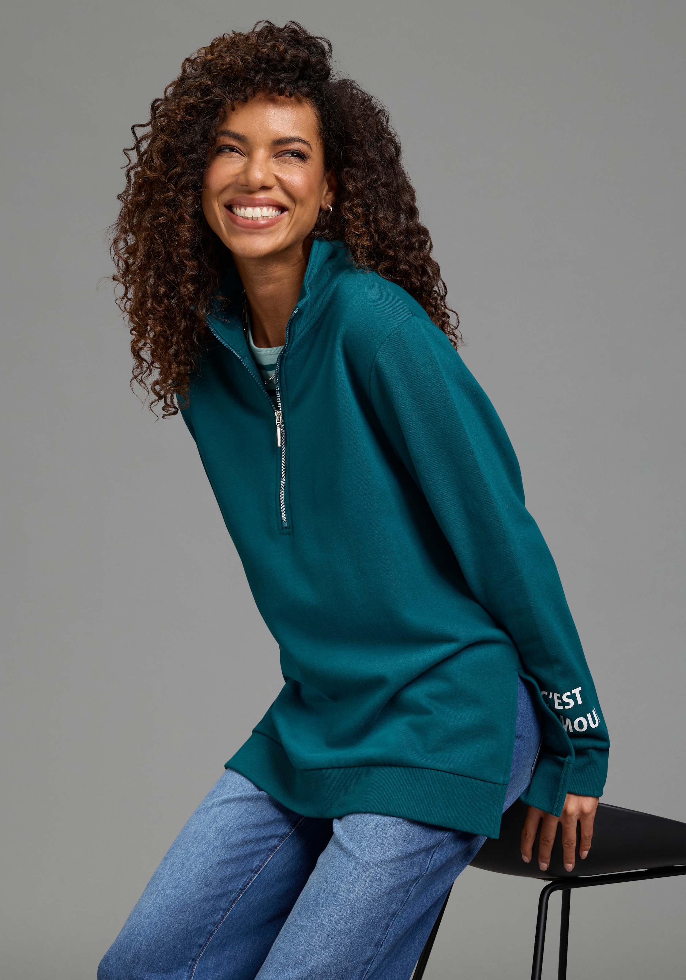 Laura Scott Longsweatshirt, in großen Größen verfügbar