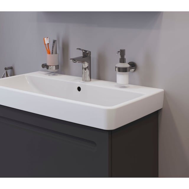 Duravit Waschtischarmatur »Duravit No.1 Waschtischmischer, Größe M, mit  Zugstangen-Ablaufgarnitur«, mit FreshStart und AirPlus, Ausladung 10,6 cm,  Chrom bestellen | BAUR