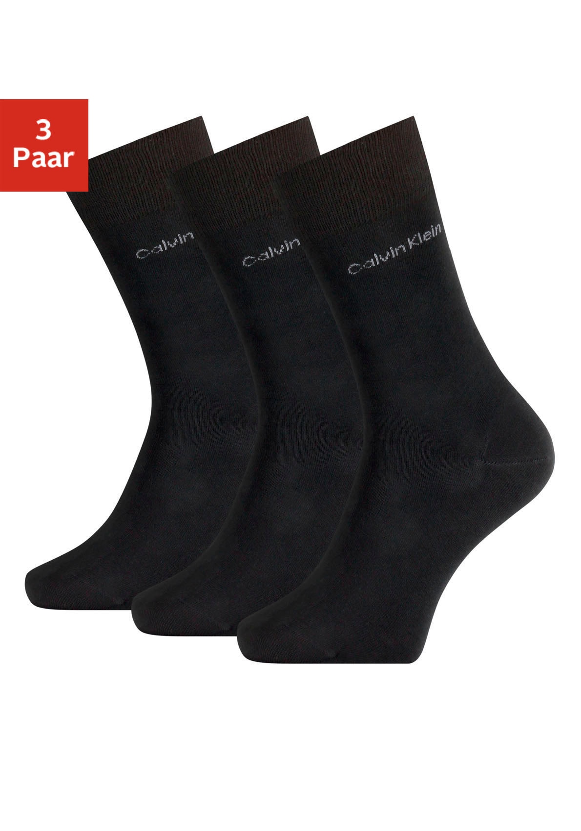 Calvin Klein Socken, (3 Paar), mit Markenschriftzug