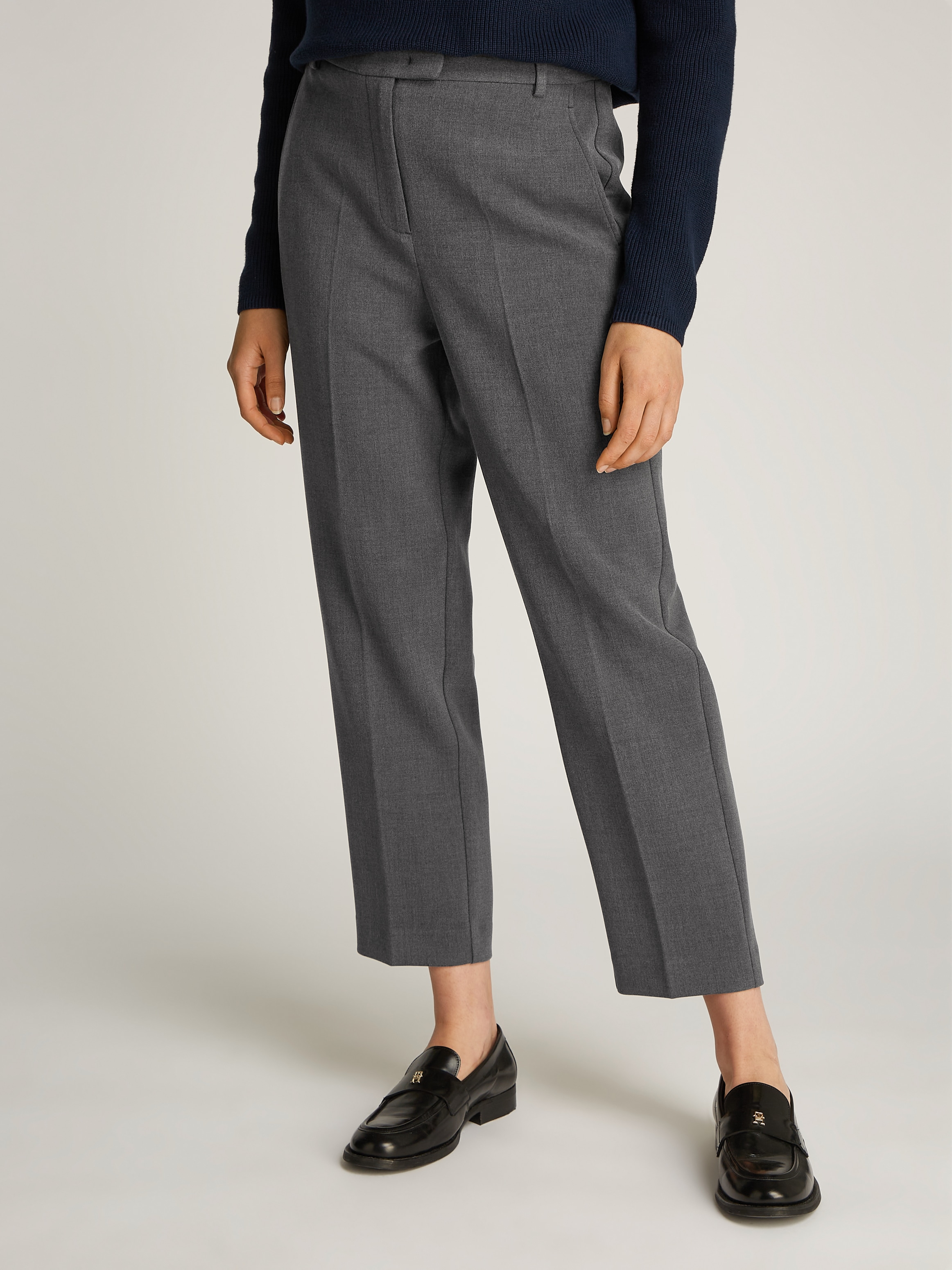 Webhose »PUNTO SLIM STRAIGHT PANT«, mit Bügelfalten, Metalllabel