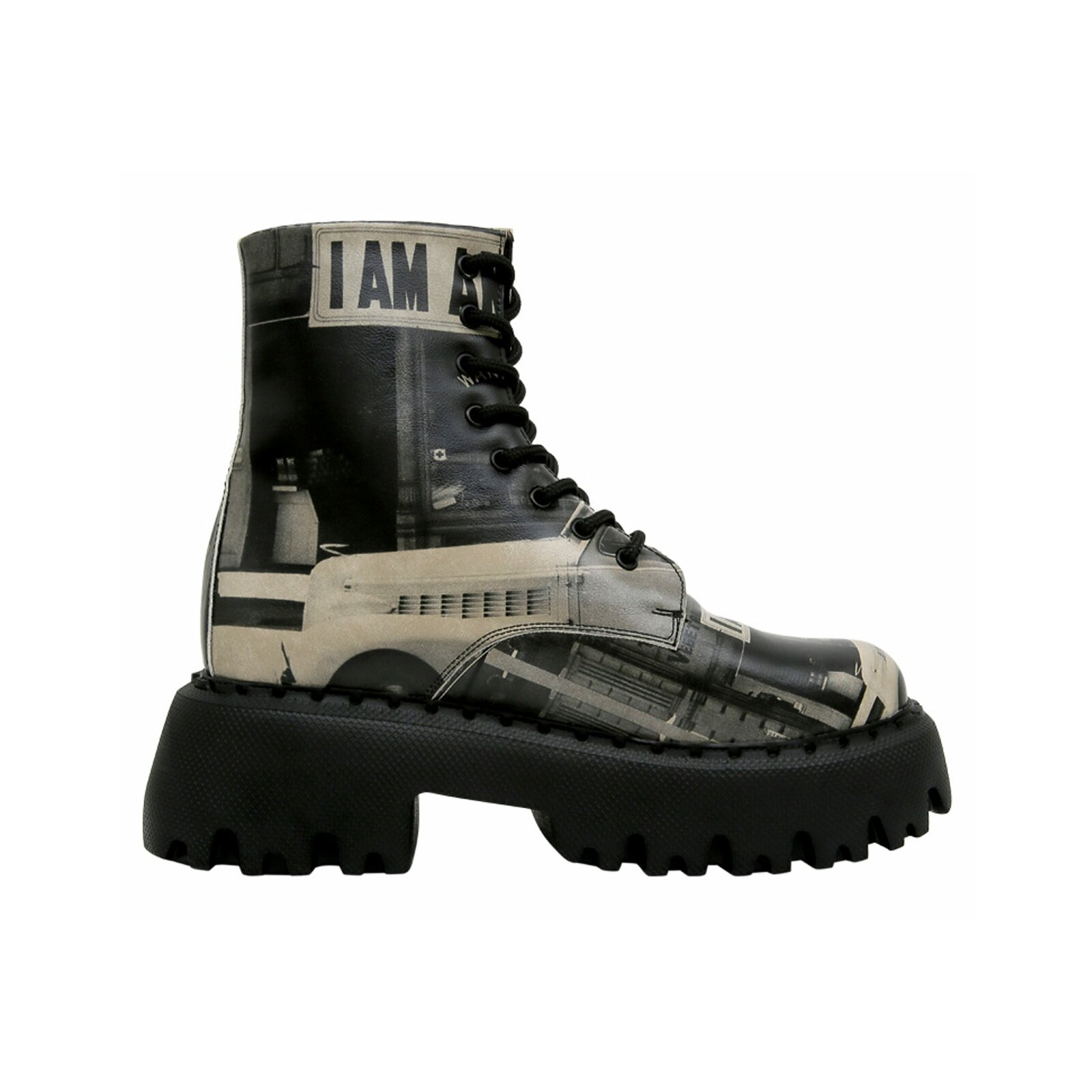 Thumbnail - DOGO Chelseaboots "Navy Schnürstiefel Boots I Am An American Damen Stiefeletten", Vegan