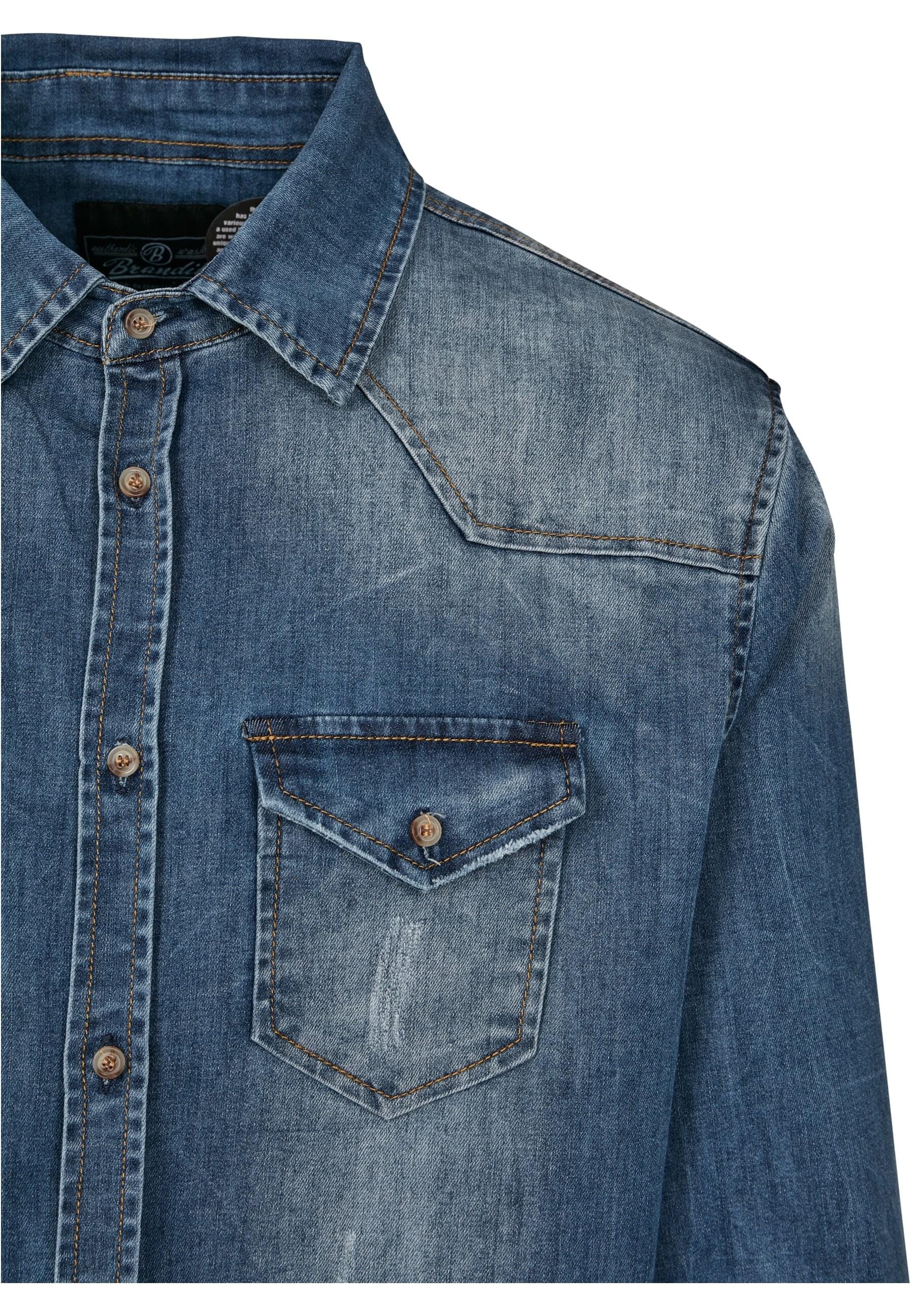 Brandit Langarmhemd »Brandit Herren Riley Denim Shirt«, (1 tlg.)
