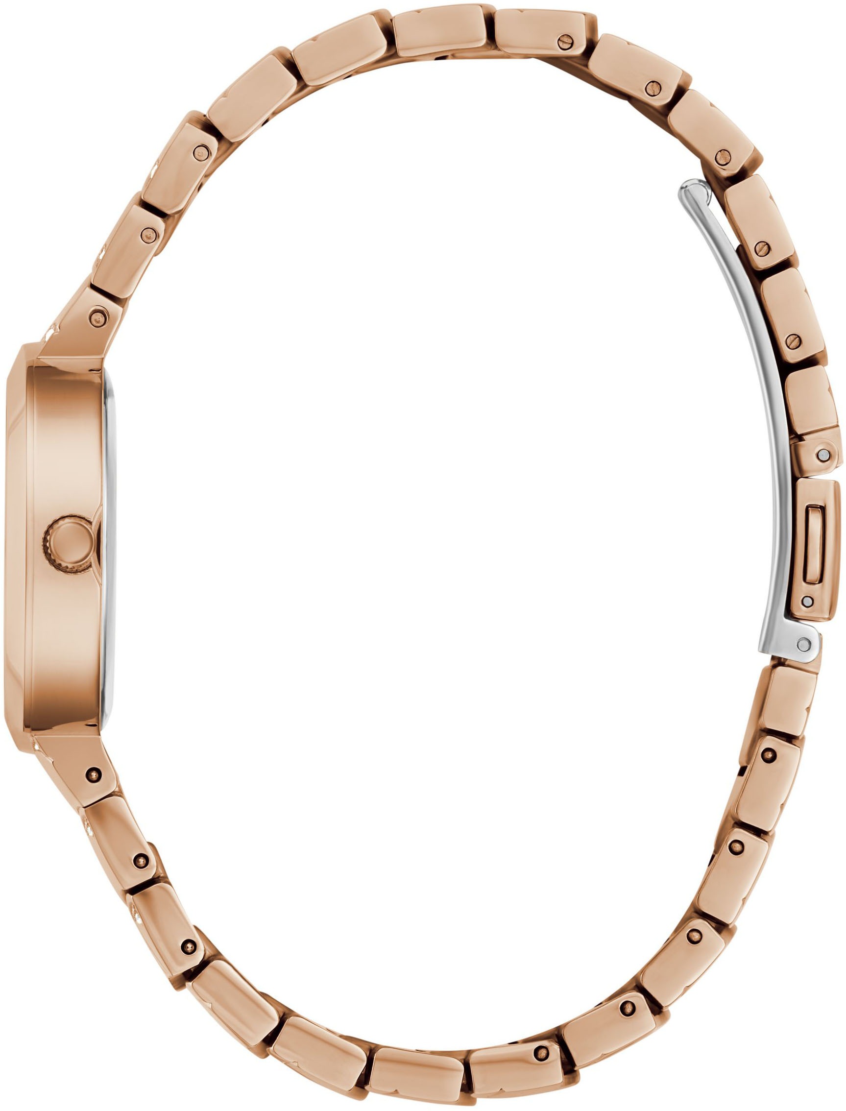 Guess Quarzuhr »LAGUNA«, Armbanduhr, Damenuhr, Edelstahlarmband