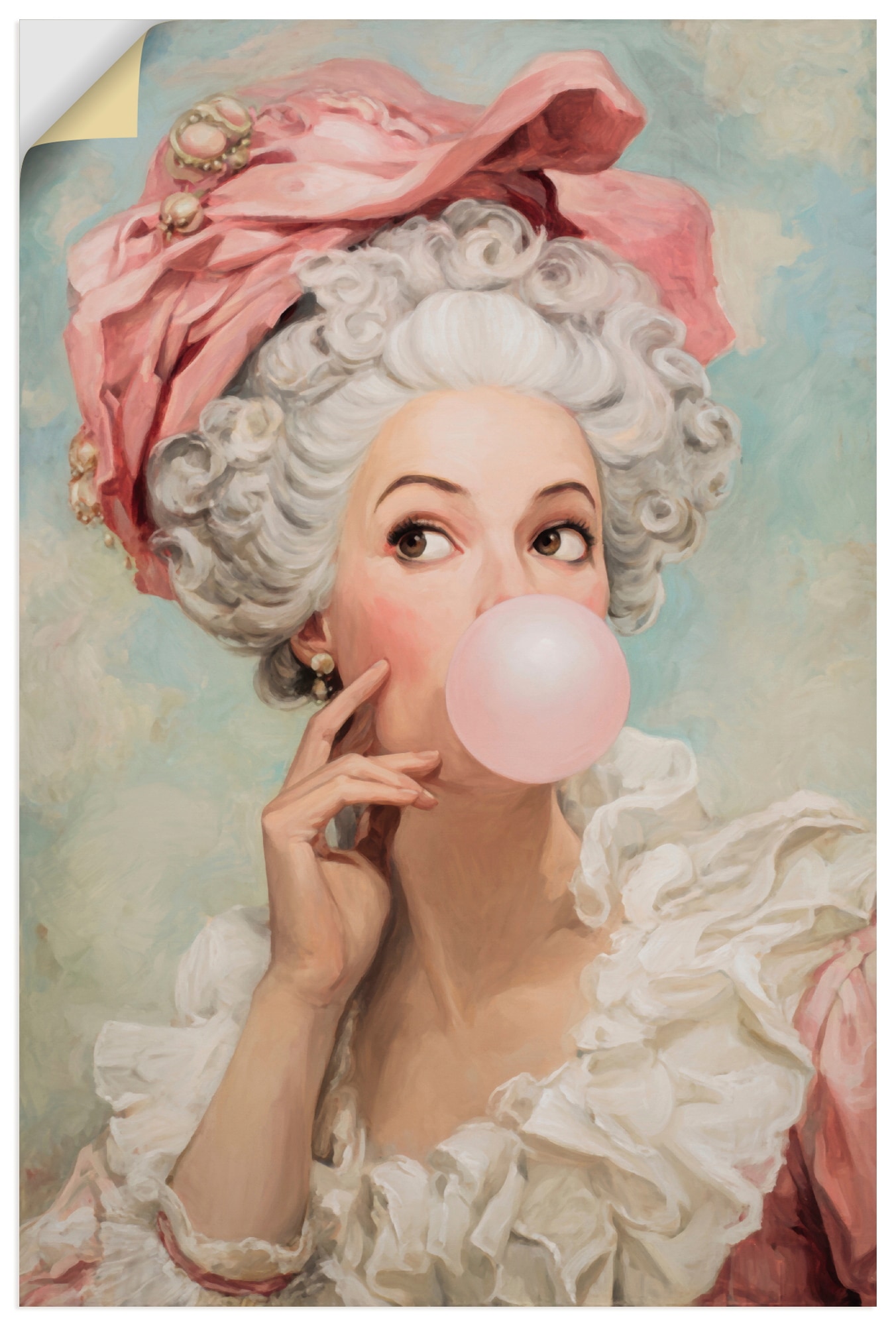 Artland Wandbild "Kaugummi Rebellin Madame Pompadour" Bilder von Frauen 1 Stk. tlg. als Alubild, Leinwandbild, Poster, Wandaufkleber in verschied. Größen