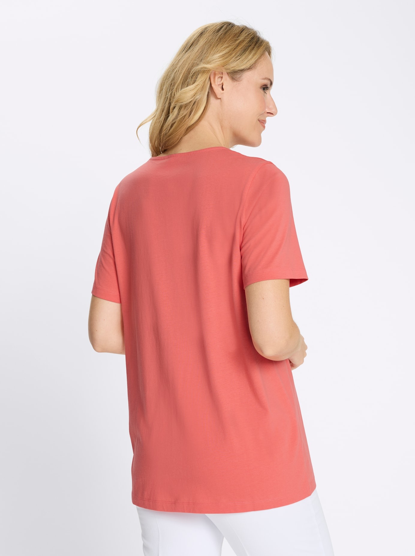 Classic Basics Damen Longshirt Koralle Gr. 54 2