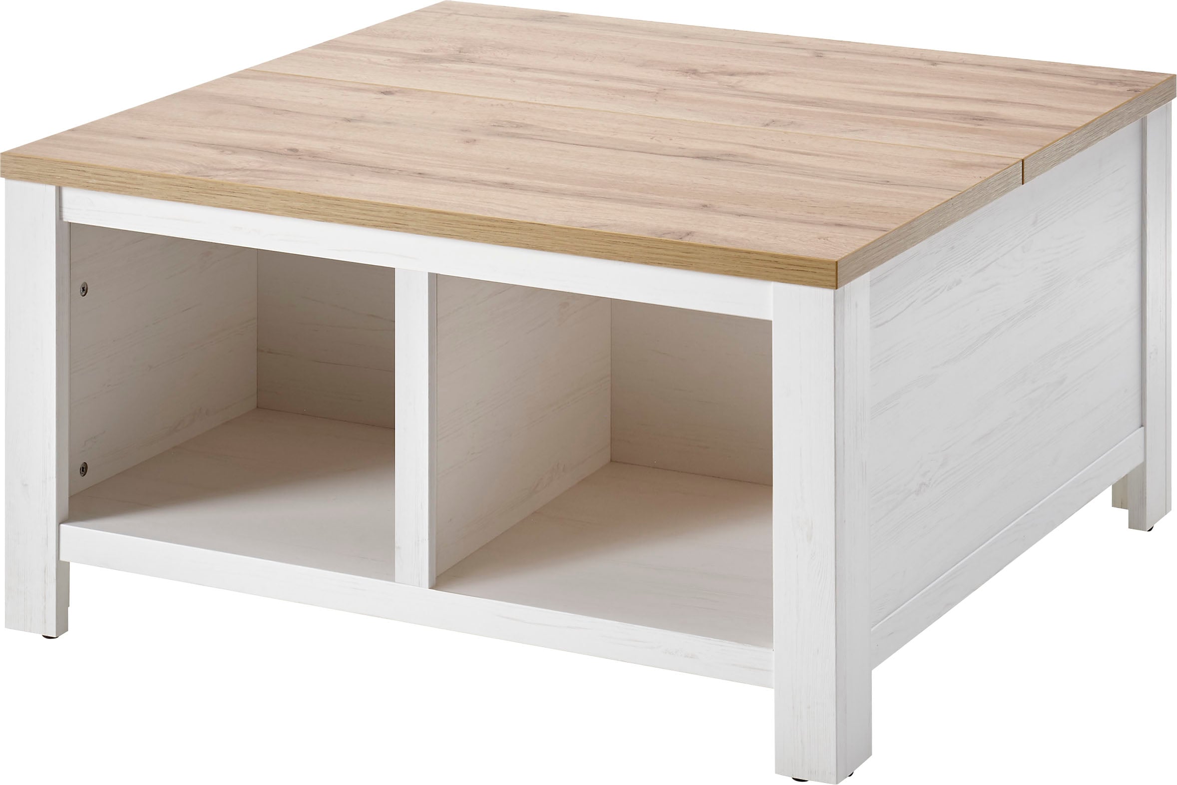 OTTO home Couchtisch "Westminster, Beistelltisch, Wohnzimmertisch, Sofatisch, Tisch" Metallgriffe, ausreichend Stauraum, in 2 Farben erhältlich