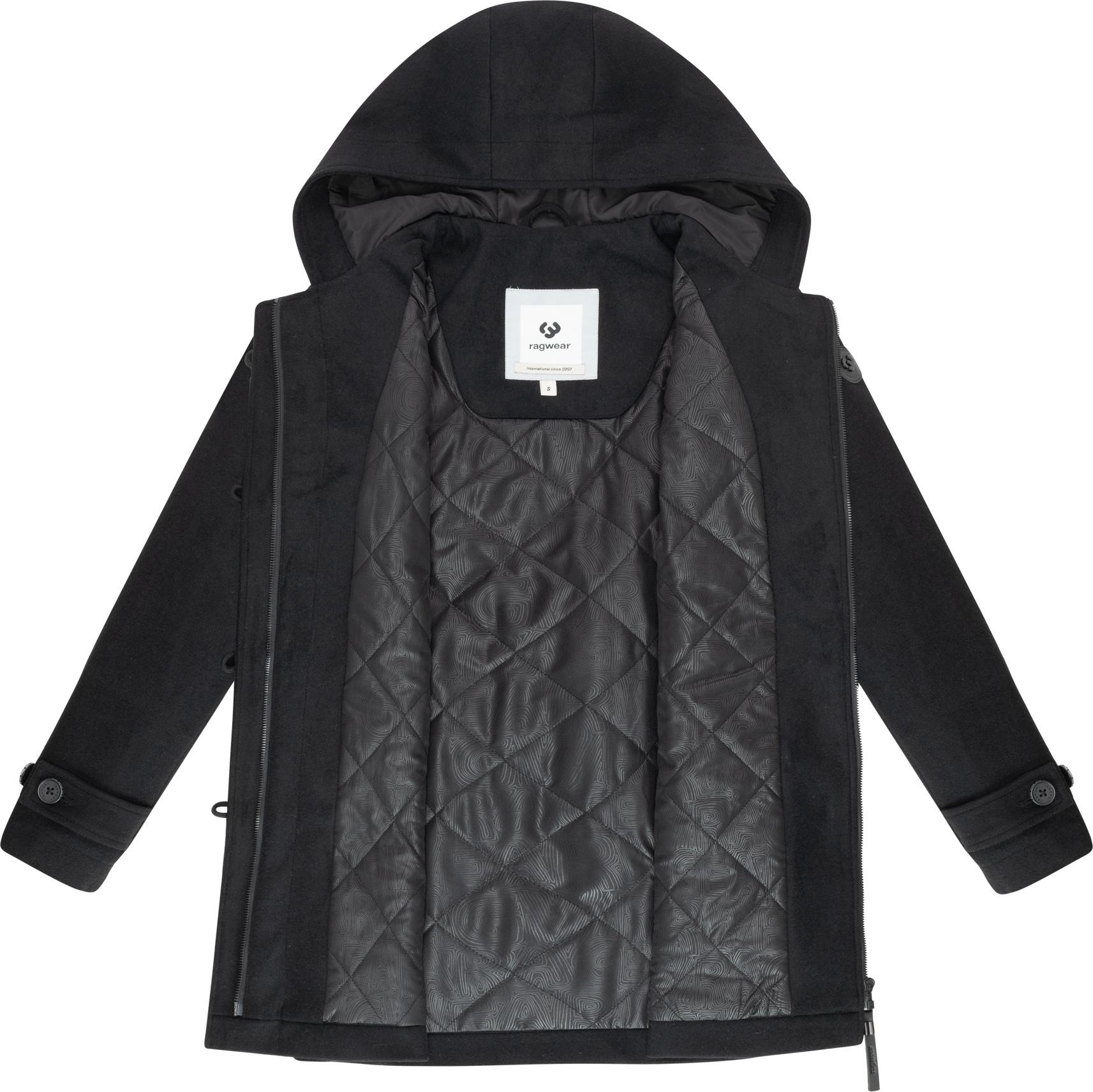 Ragwear Wintermantel »Duffina YOUMODO«, warmer Mantel mit Knopfleiste