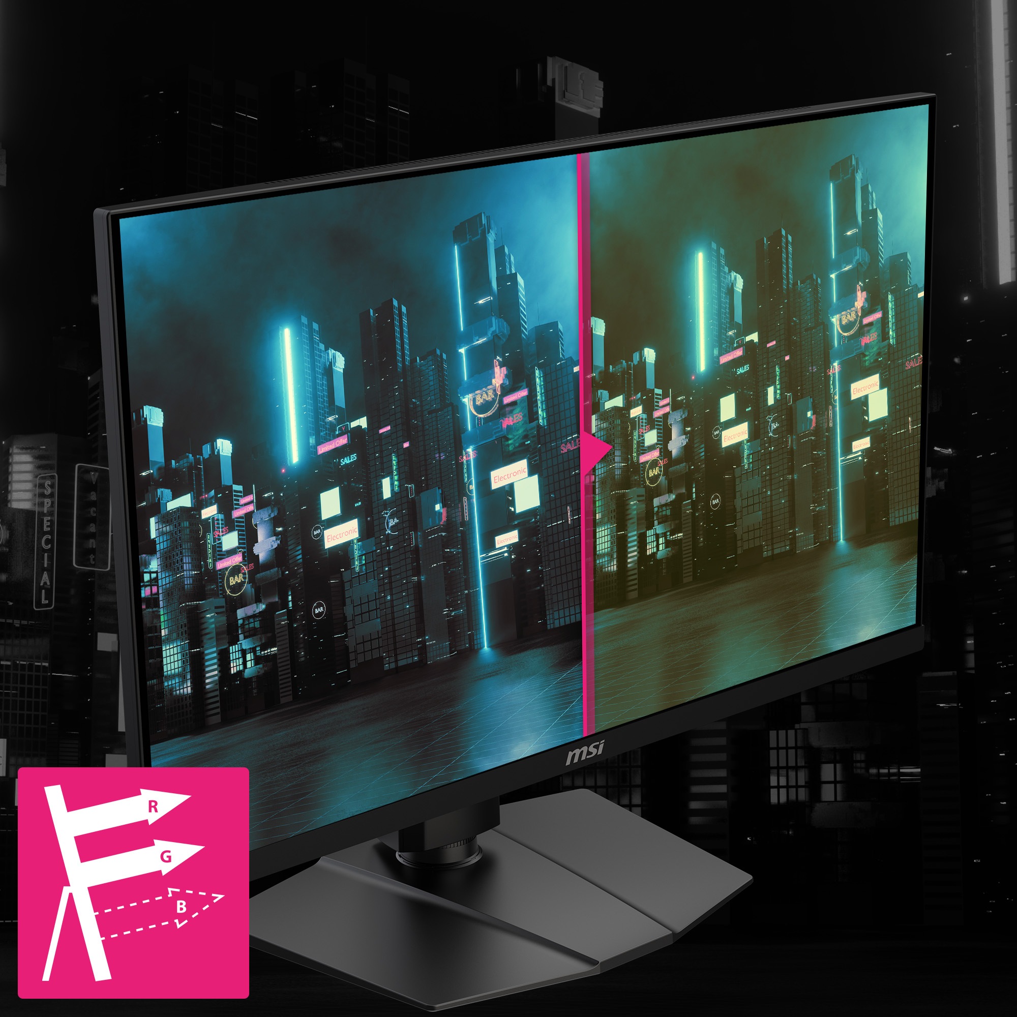 MSI Gaming-Monitor »MPG 274URF QD«, 69 cm/27 Zoll, 3840 x 2160 px, 4K Ultra HD, 0,5 ms Reaktionszeit, 160 Hz, 5-Wege Joystick Navigation
