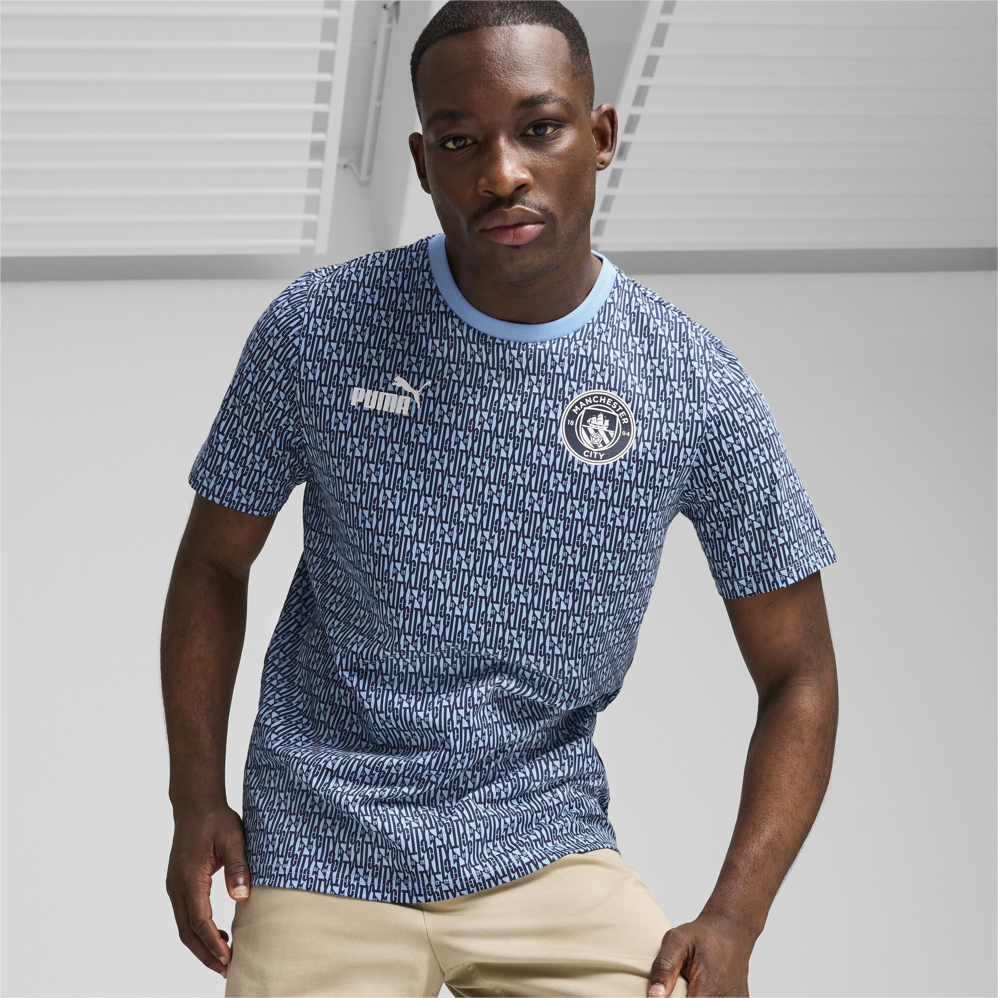 PUMA T-Shirt »Manchester City ftblCULTURE T-Shirt mit Allover-Print Herren«