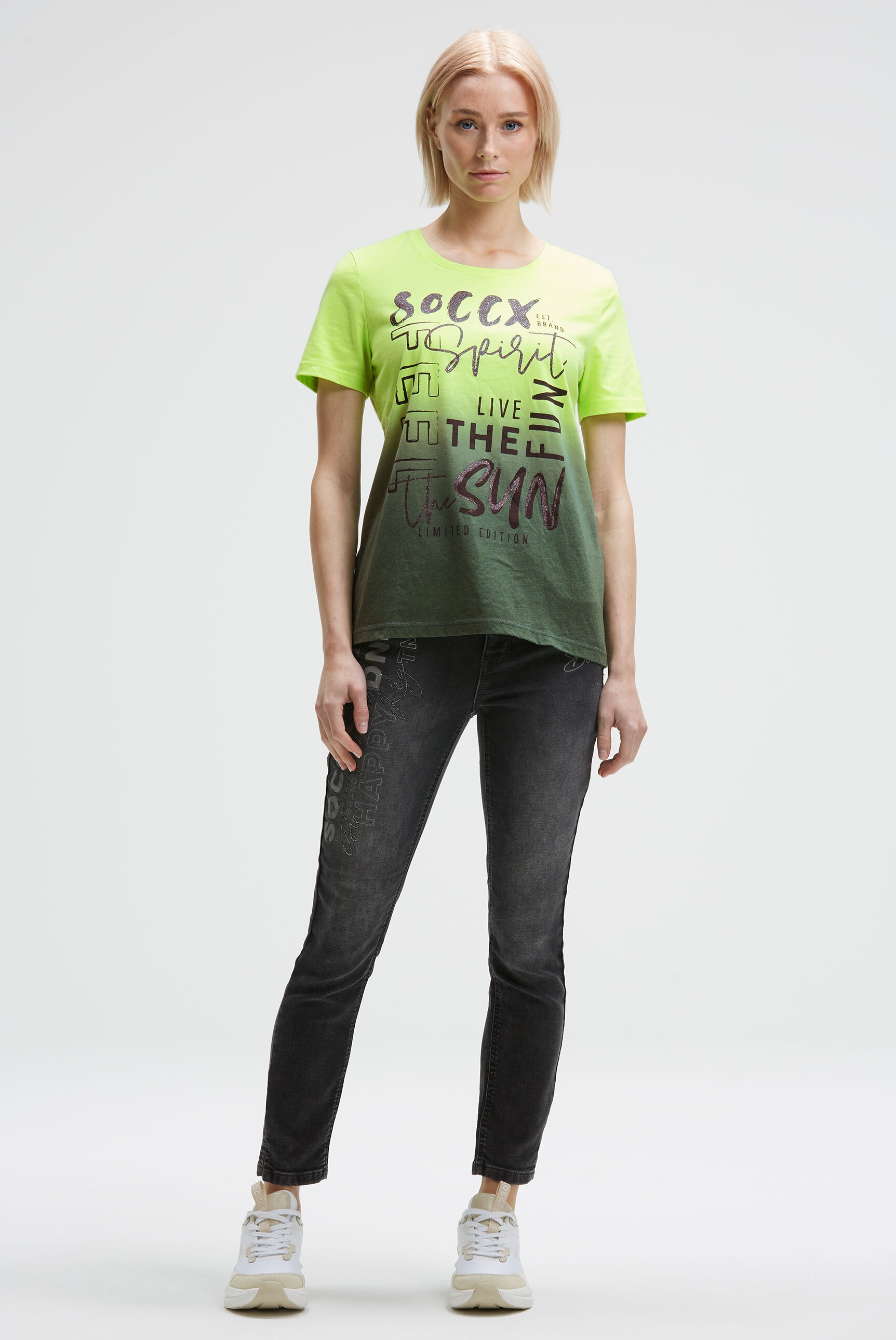 SOCCX Rundhalsshirt mit Baumwolle