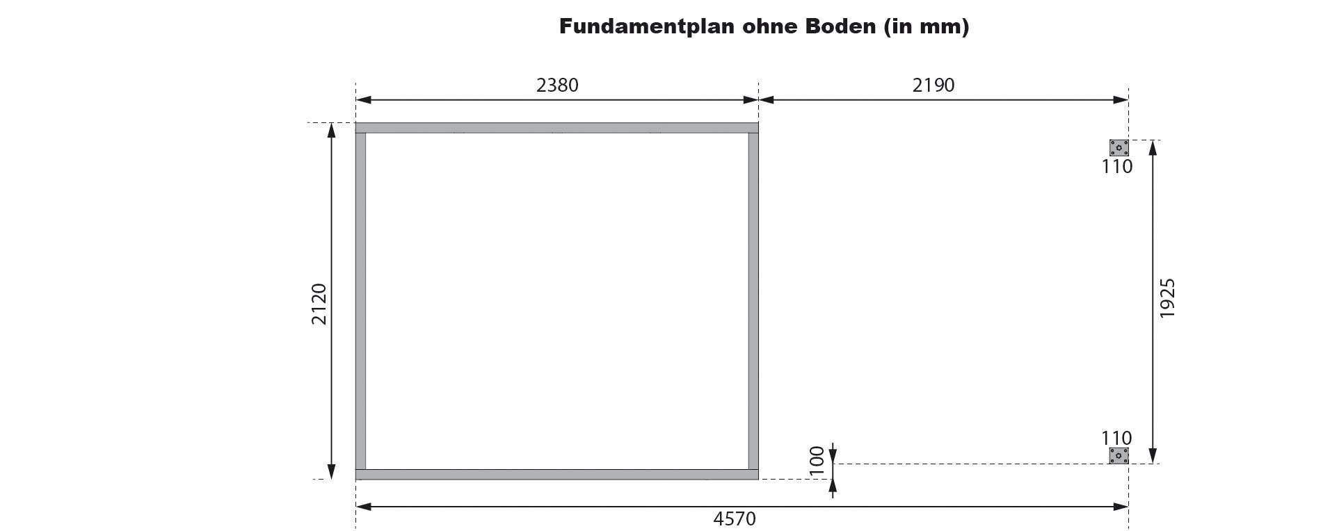 Karibu Gartenhaus »"Jupiter 3 D" SET wassergrau, mit Anbaudach 2,35 m breit«, hochwertige Materialien: nordische Fichte, Stahlecken, Trapezblechdach