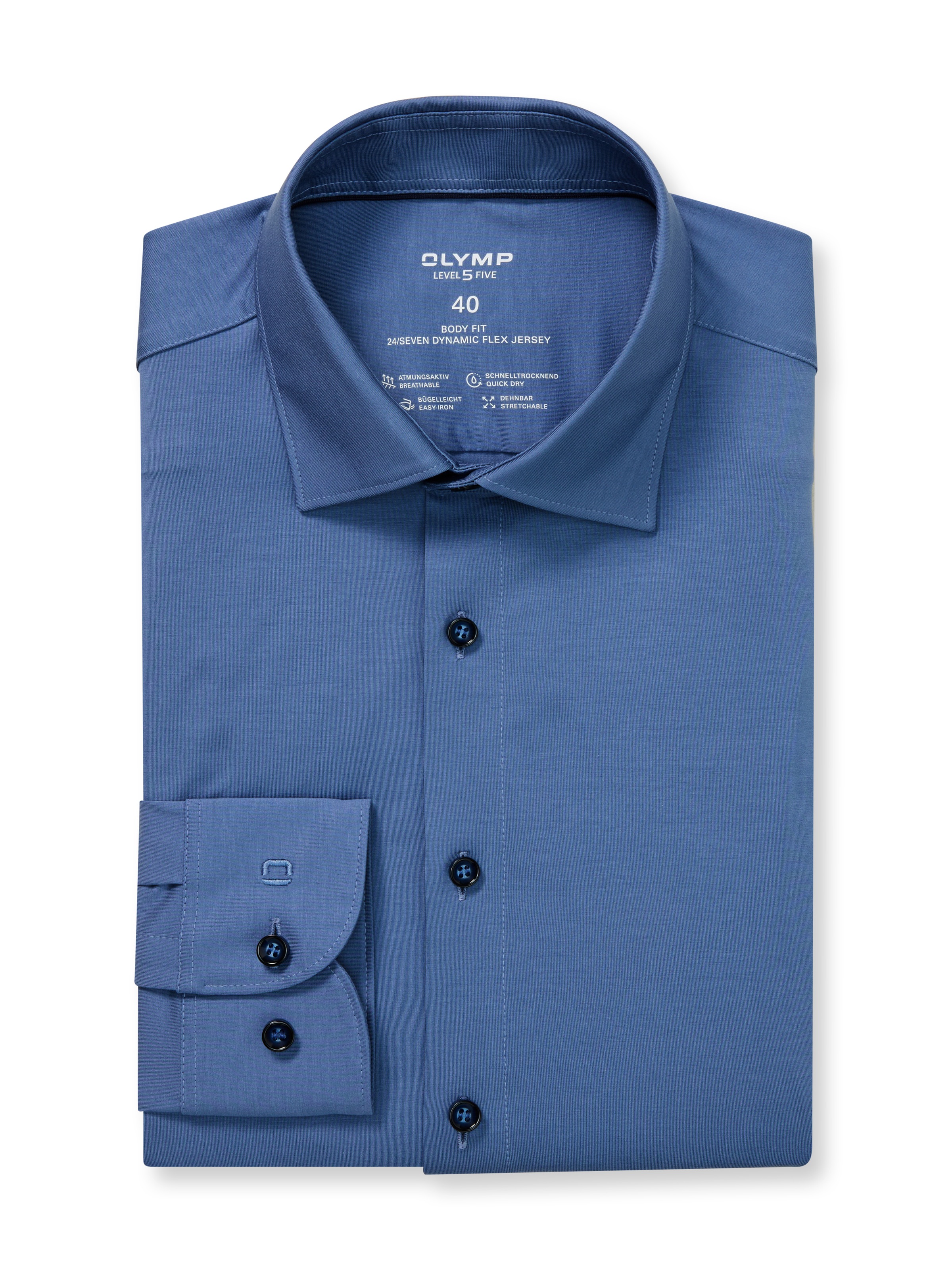 OLYMP Businesshemd »Level Five body fit Jerseyshirt«, in Jersey Qualität