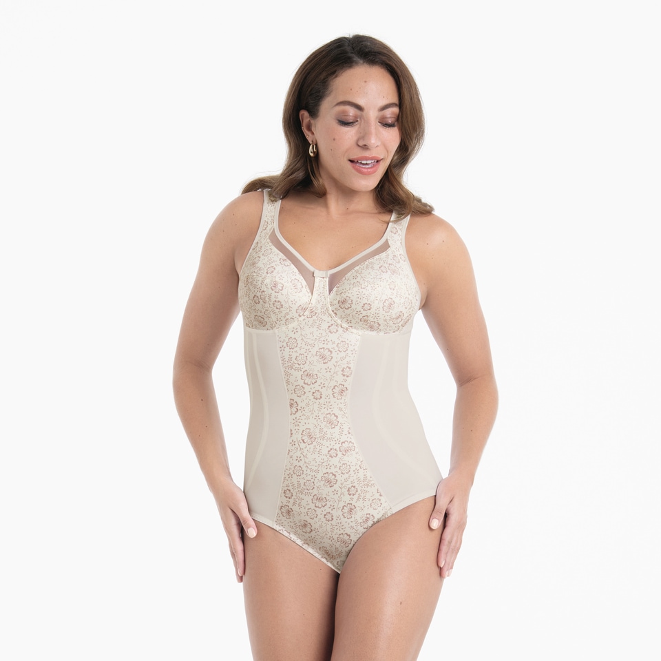 Miederbody ANITA SINCE 1886 "Clara Art", Damen, Gr. 90, Cup G, crystal, Mikrofaser, Obermaterial: 60% Polyamid, 40% Elasthan, eng, V-Ausschnitt, Bodys, figurbetonend, Komfortträger