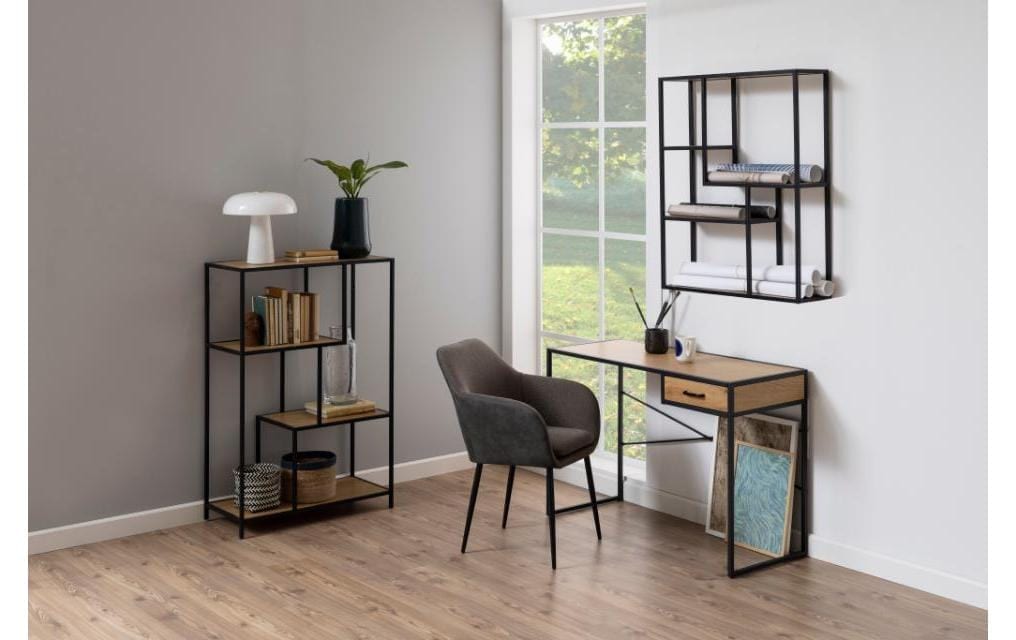 AC Design Wandregal »Seaford 75 x 20 x 91 cm, Nature/Schwarz«