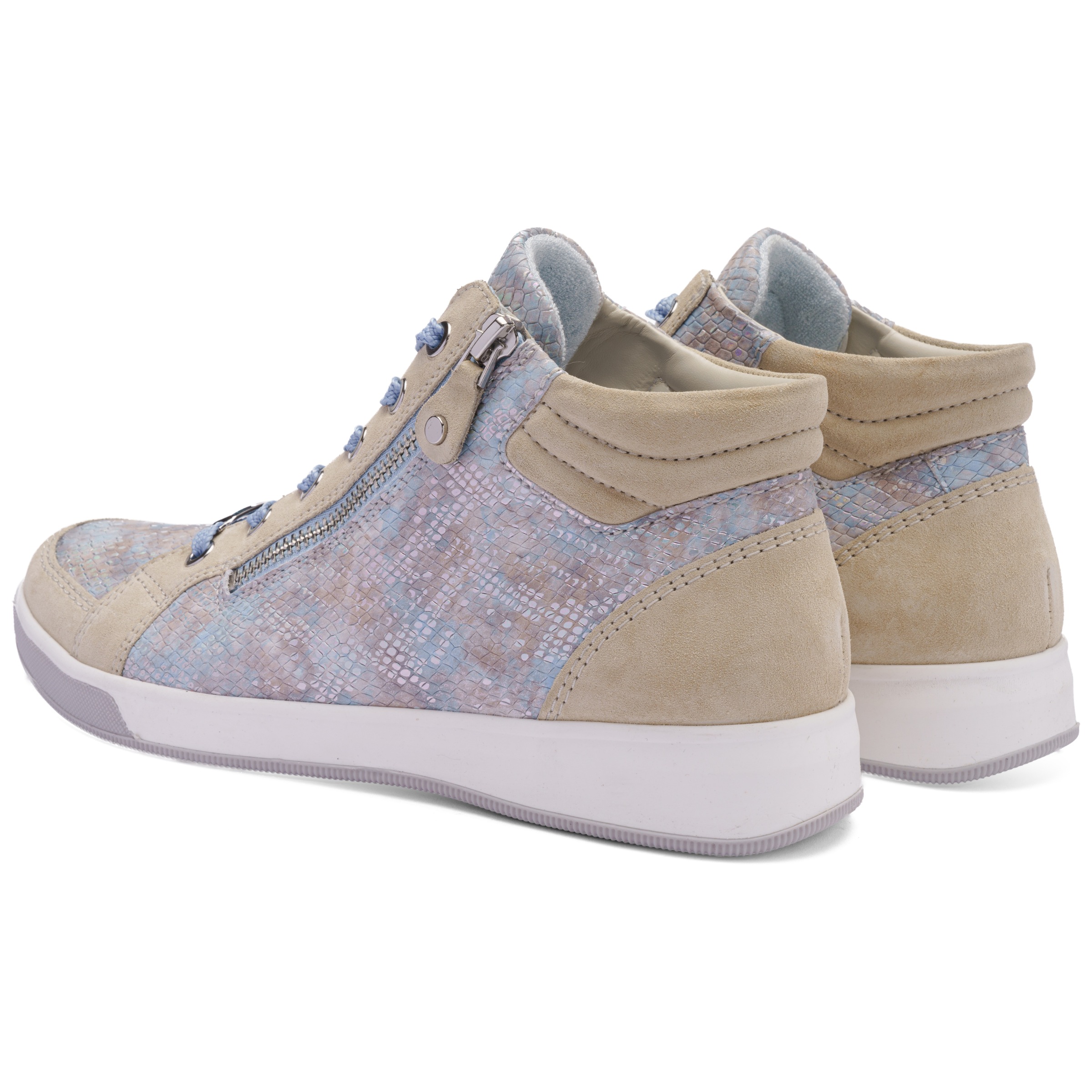 ARA ROM High-Top Sneaker Hellbeige-Hellblau 41,5 3