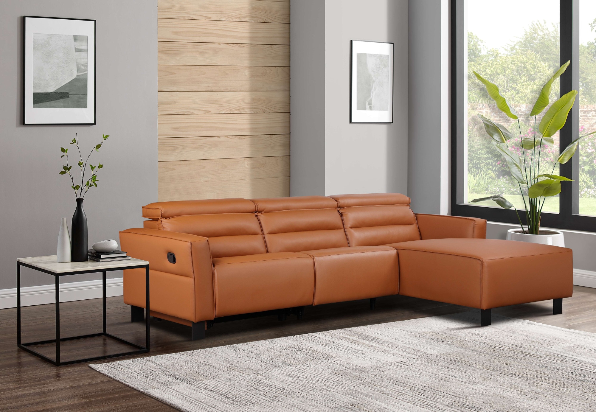 Places of Style Ecksofa »Carpari, L-Form, 263 cm, manuelle o. elektrische Relaxfunktion,«, USB A/C und Kopfteilverstellung