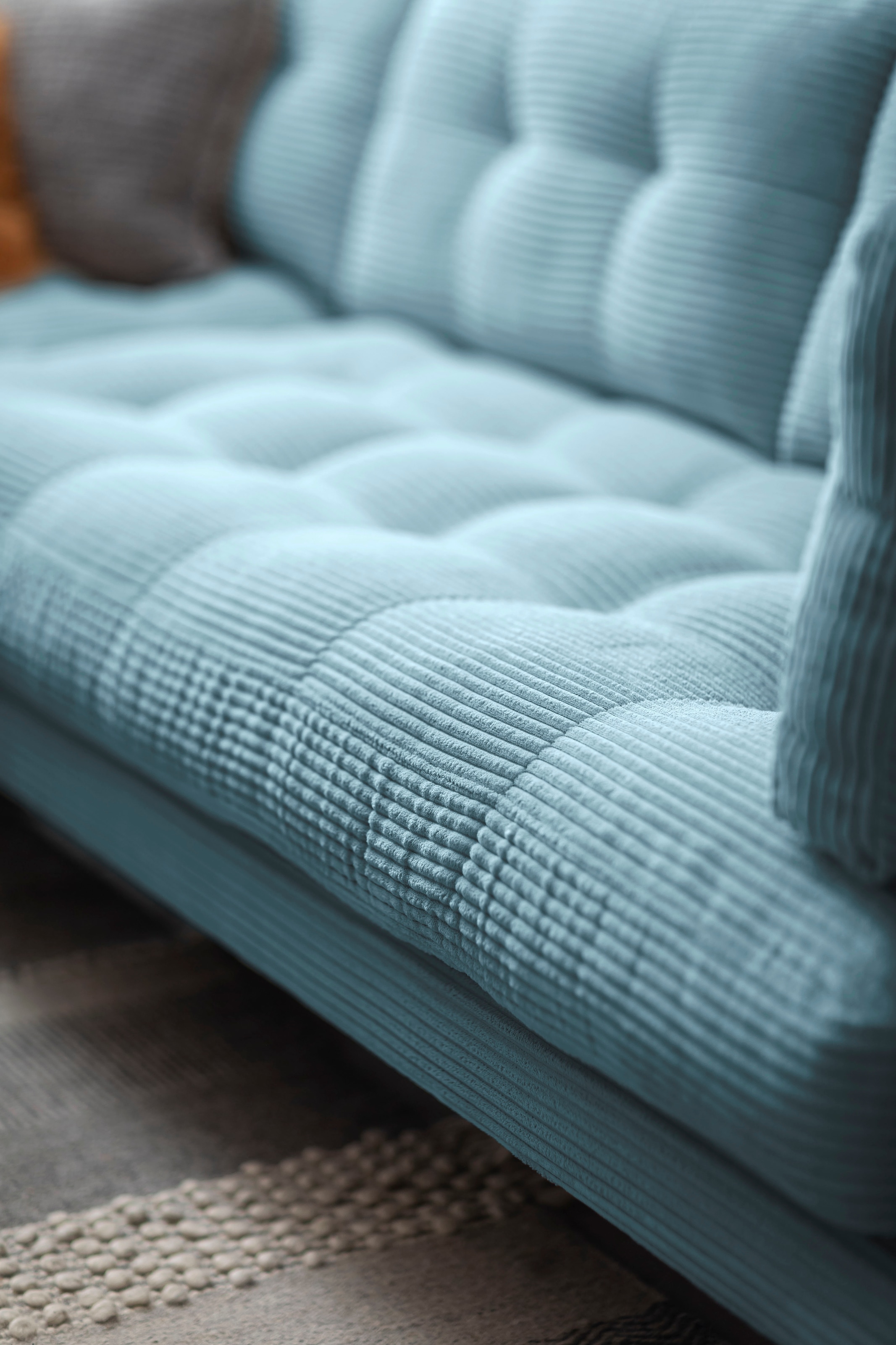 Trends by HG Wohnlandschaft »Landau U-Form«, in Cord-Stoff mit Metallfuß