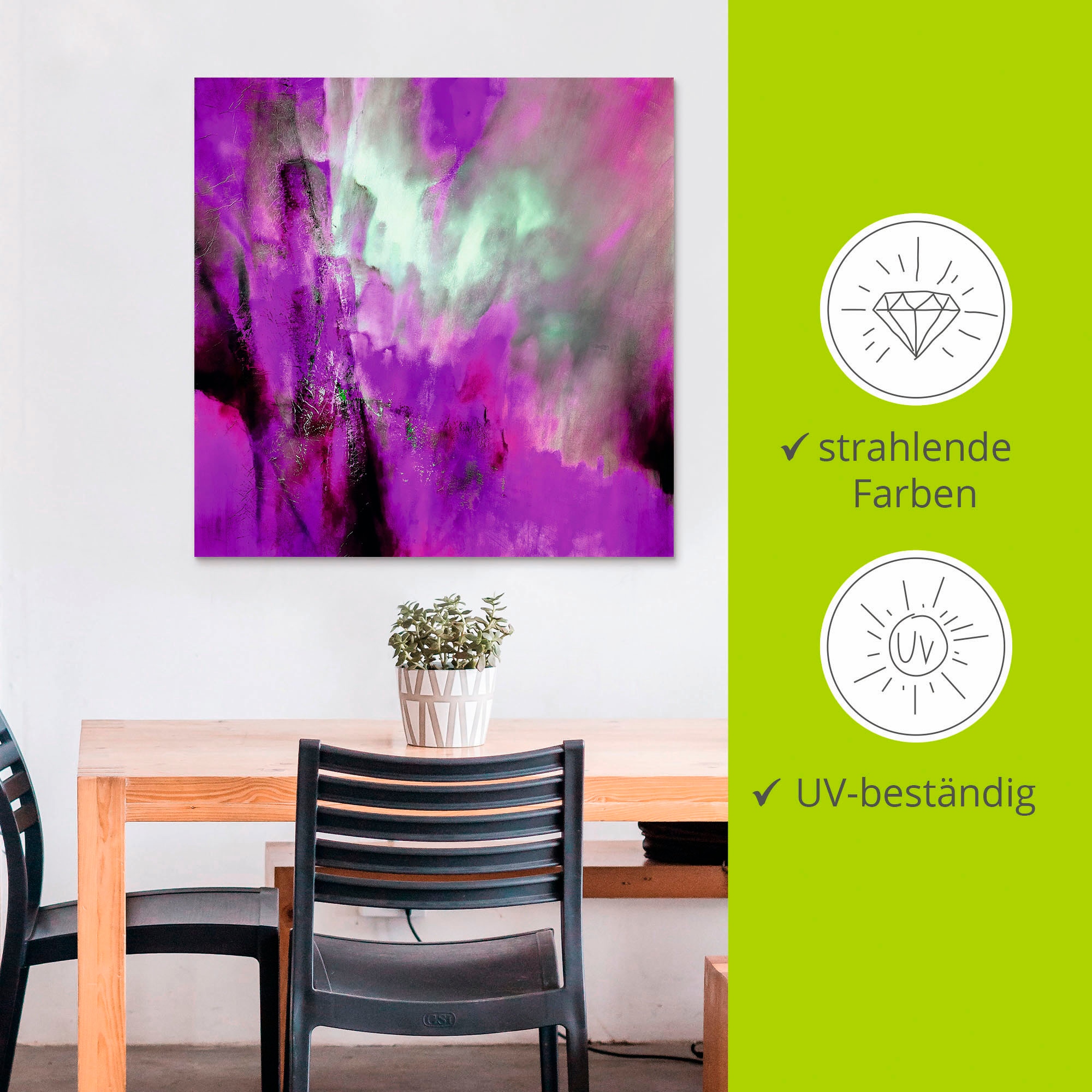 Artland Wandbild »Rosa Licht«, Gegenstandslos, (1 St.), als Alubild, Outdoorbild, Leinwandbild, Poster in verschied. Größen