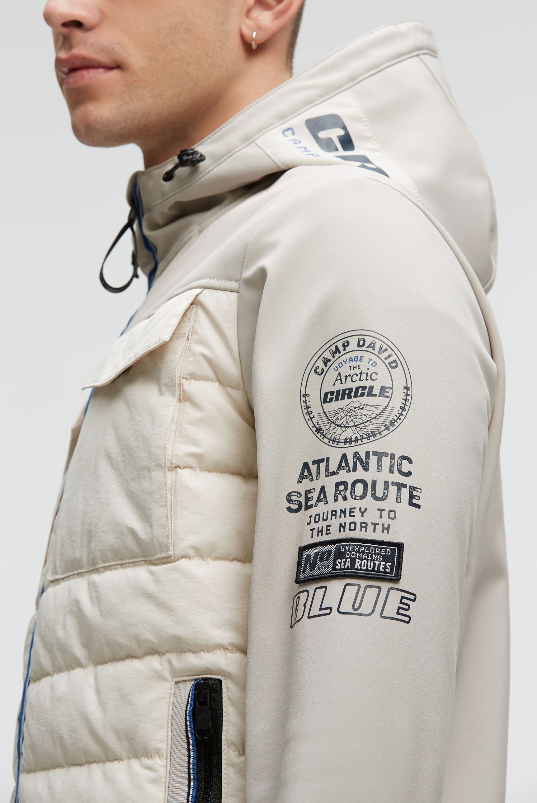 CAMP DAVID Winterjacke, mit Kapuze, mit Brusttaschen