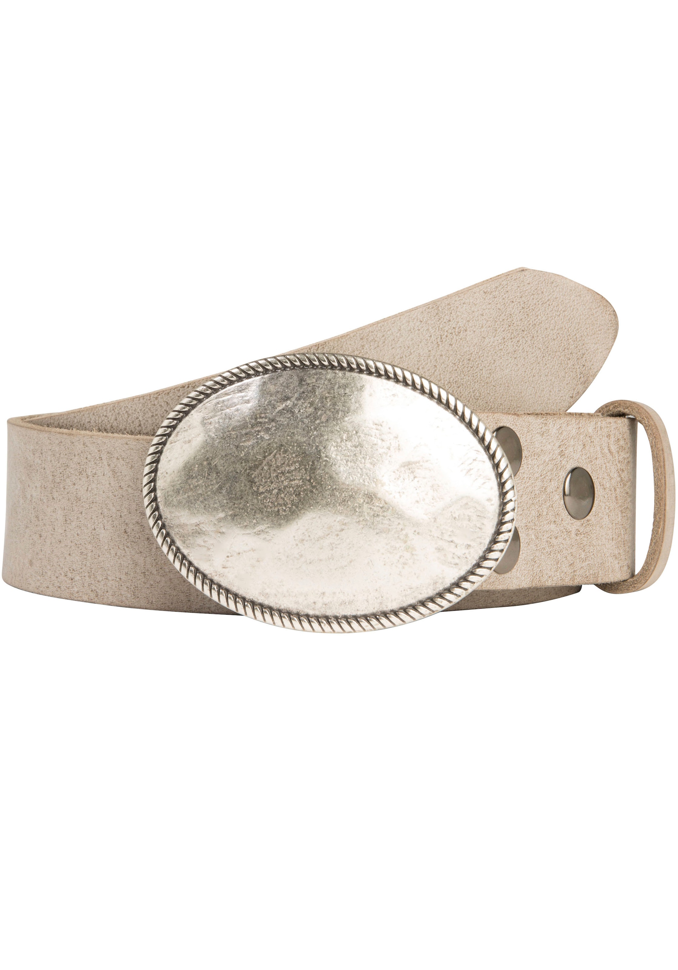 Rettungsring Gürtel Ledergürtel mit austauschbarer Schließe "Oval Matt Gehä günstig online kaufen