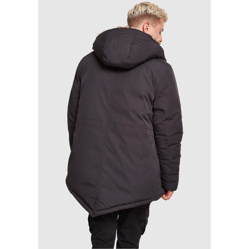 URBAN CLASSICS Wintermantel »Urban Classics Herren Hooded Faux Fur Parka«