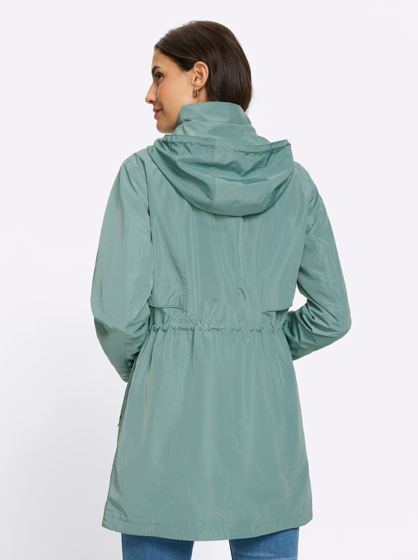 Langjacke INSPIRATIONEN, Damen, Gr. 46, jade, 100% Polyester, unifarben, Jacken Langjacke 2