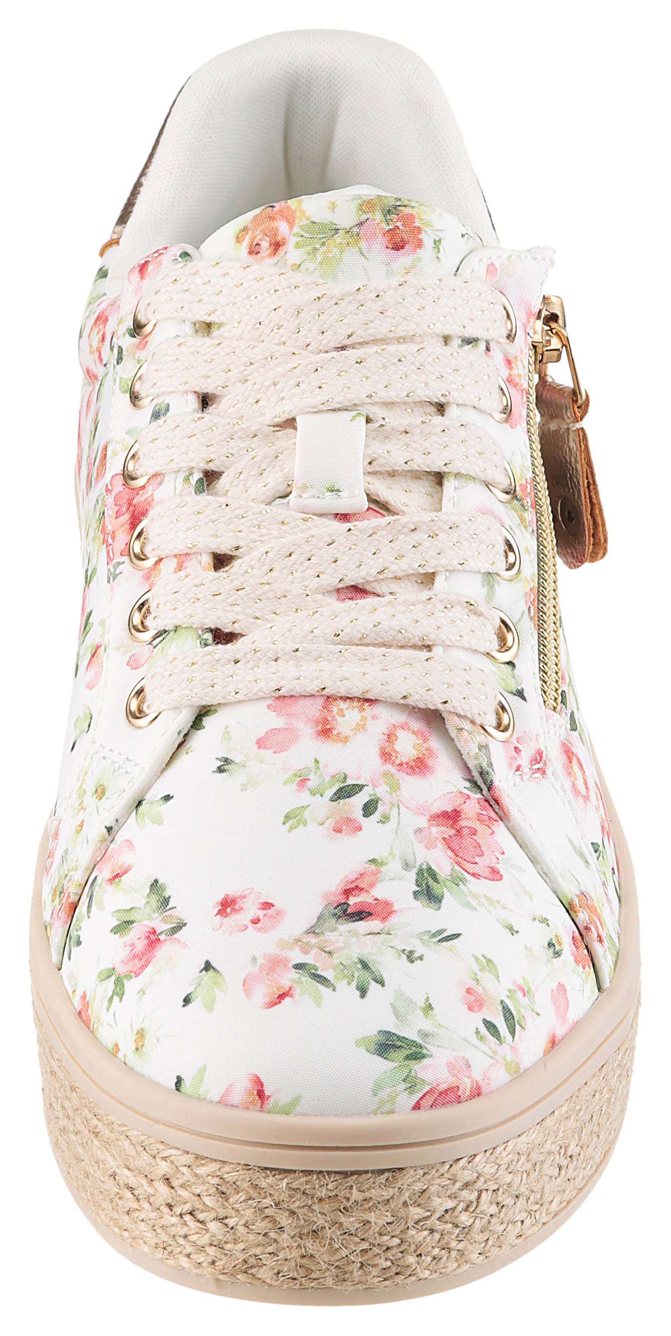 Aniston SHOES Plateausneaker  Sneaker, Schnürschuh mit bunten Metallic-Besatz