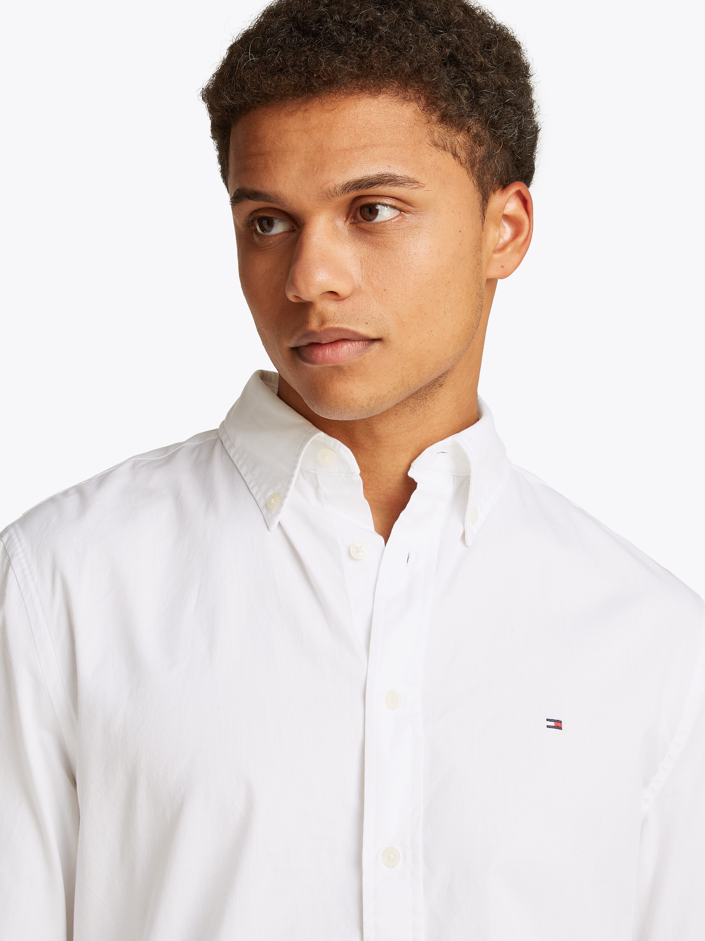 Tommy Hilfiger Langarmhemd »CORE FLEX POPLIN SOLID RF SHIRT«