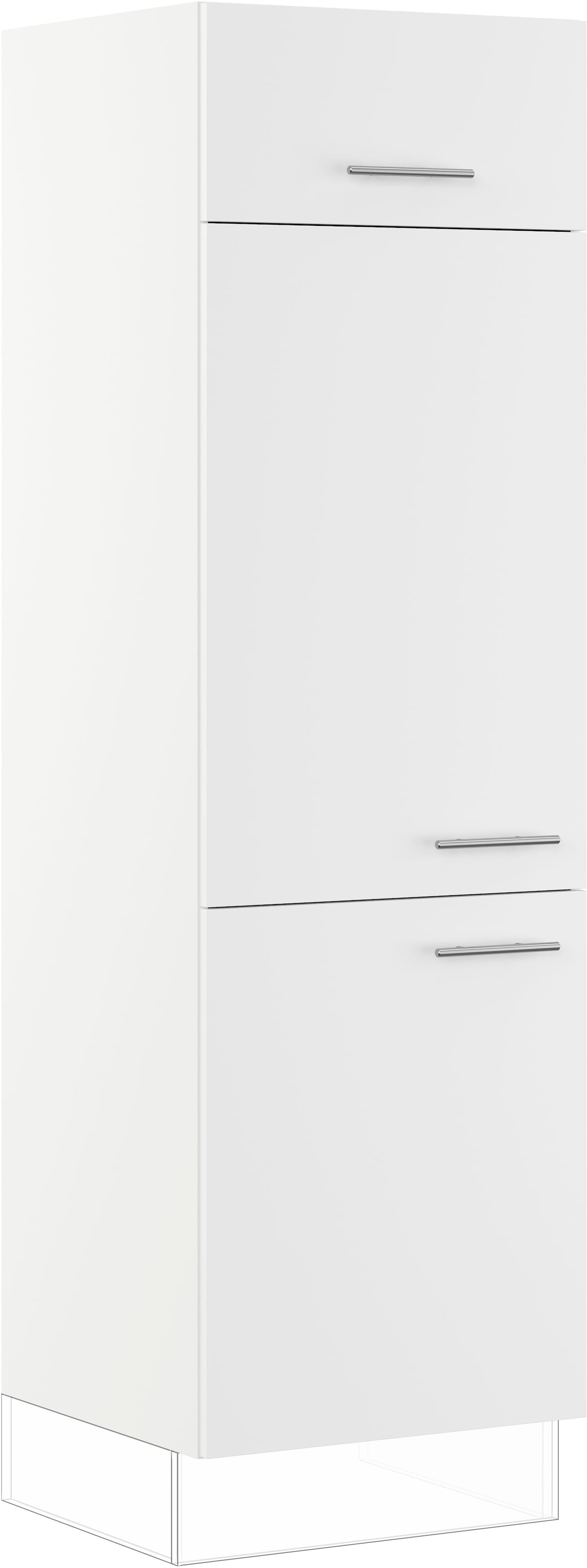 IMPULS KÜCHEN Kühlumbauschrank ""Valencia & Tirana", Breite/Höhe: 60/190,7 cm, mit Klapptür" vormontiert, mit Drehtüren, mit verstellbarem Fachboden