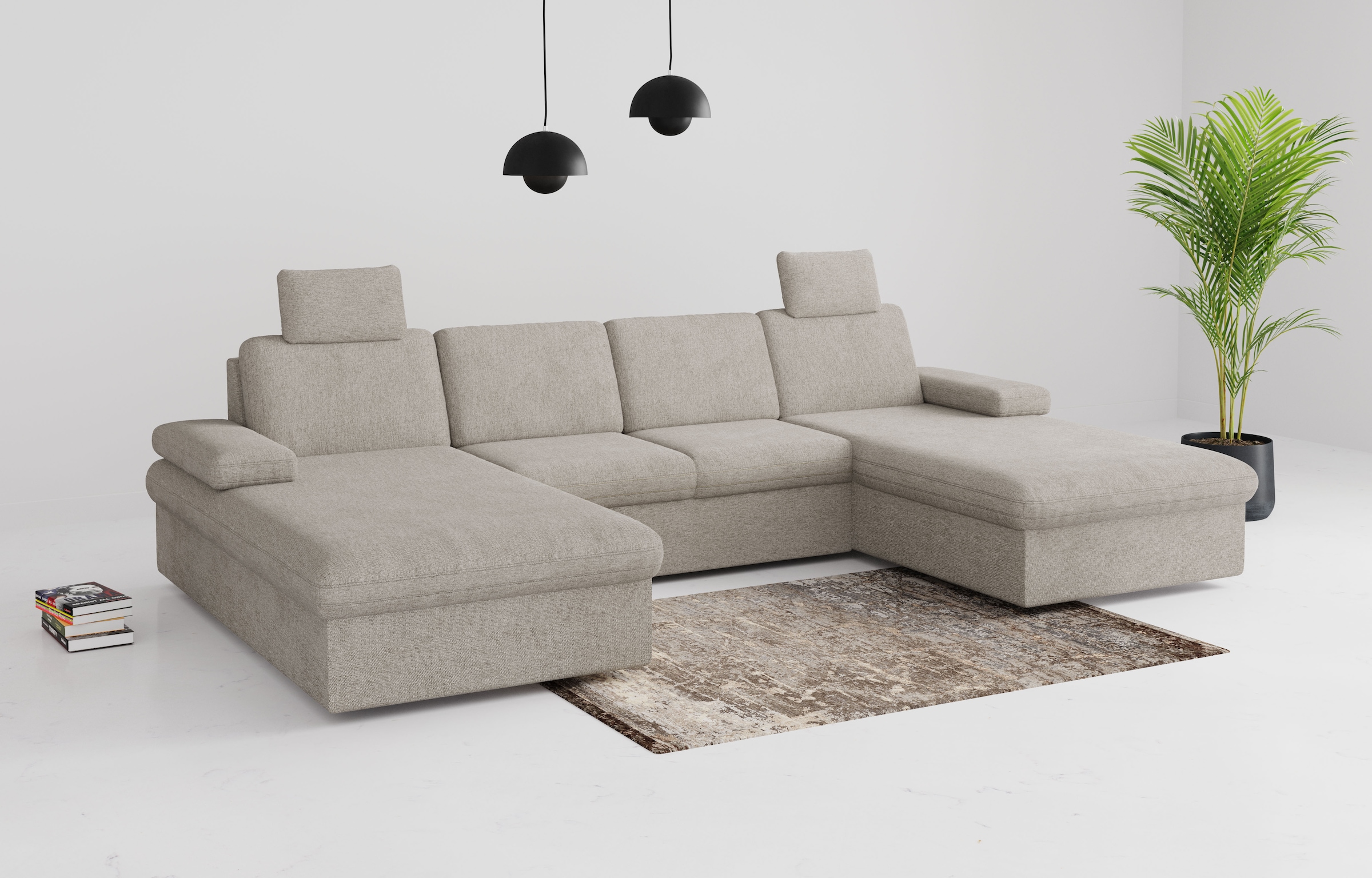 sit&more Wohnlandschaft "Moreno", mit Armteilverstellung,wahlweise mit Bett günstig online kaufen
