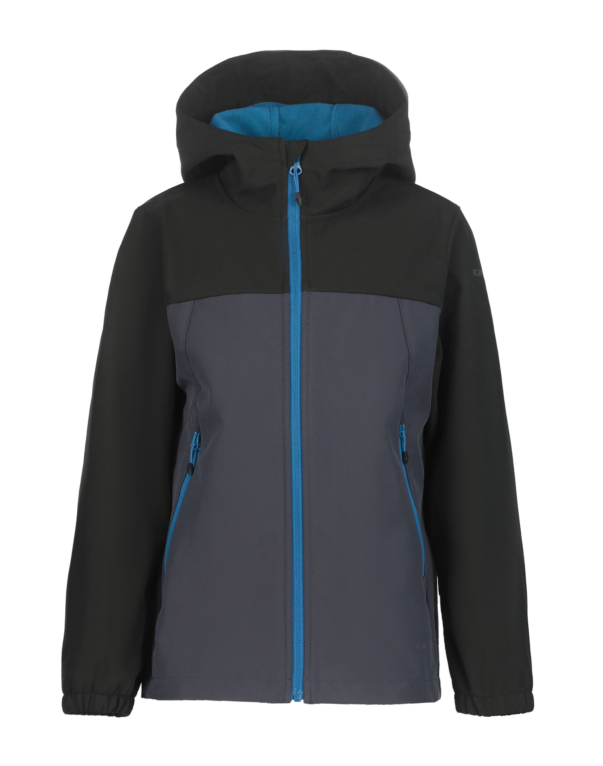 Icepeak Softshelljacke "ICEPEAK KONAN JR" mit Kapuze Reißverschlusstaschen, atmungsaktiv, winddicht, wasserabweisend