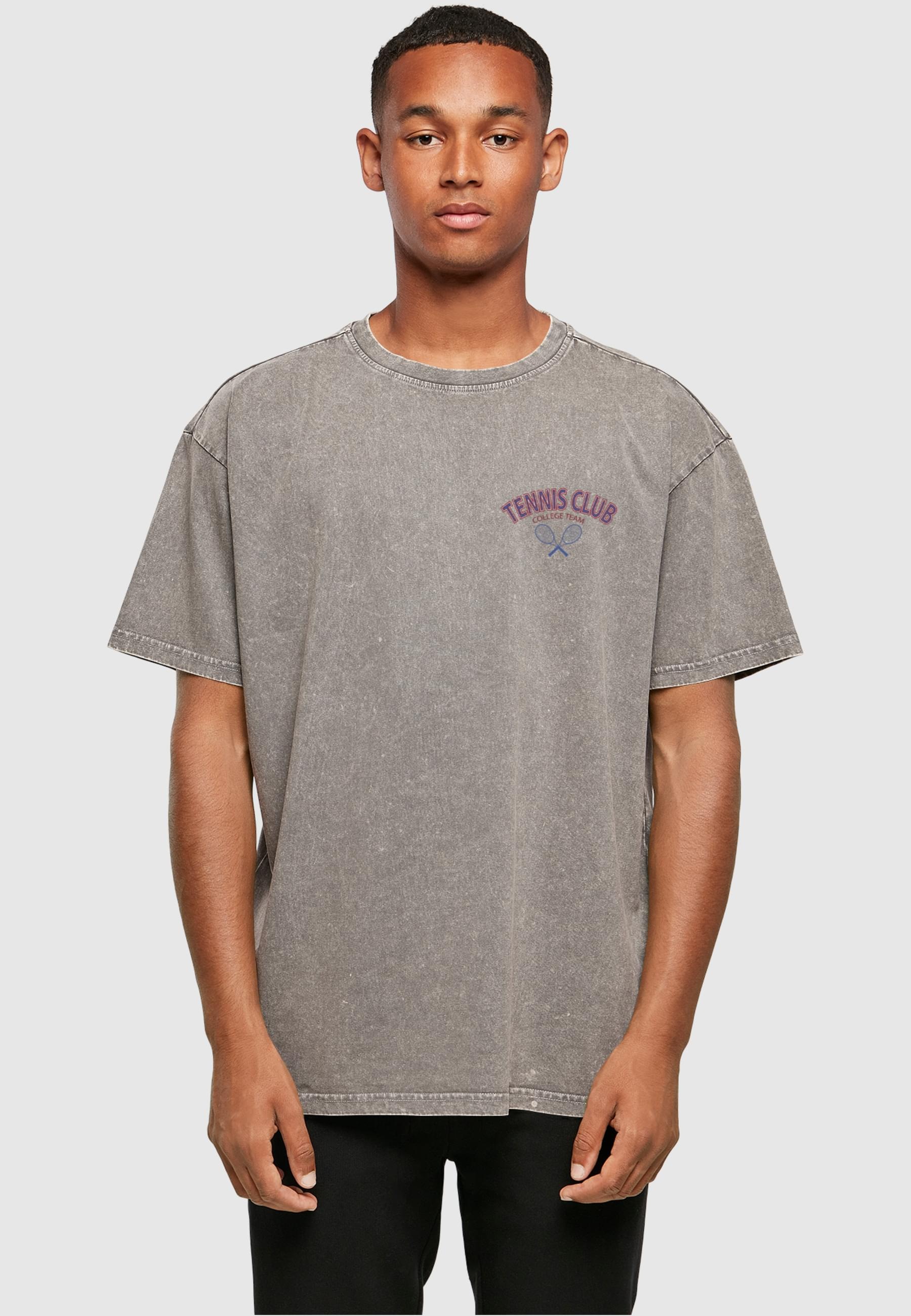 Merchcode T-Shirt »Merchcode Herren College Club Acid Washed Oversized Tee«, (1 tlg.)
