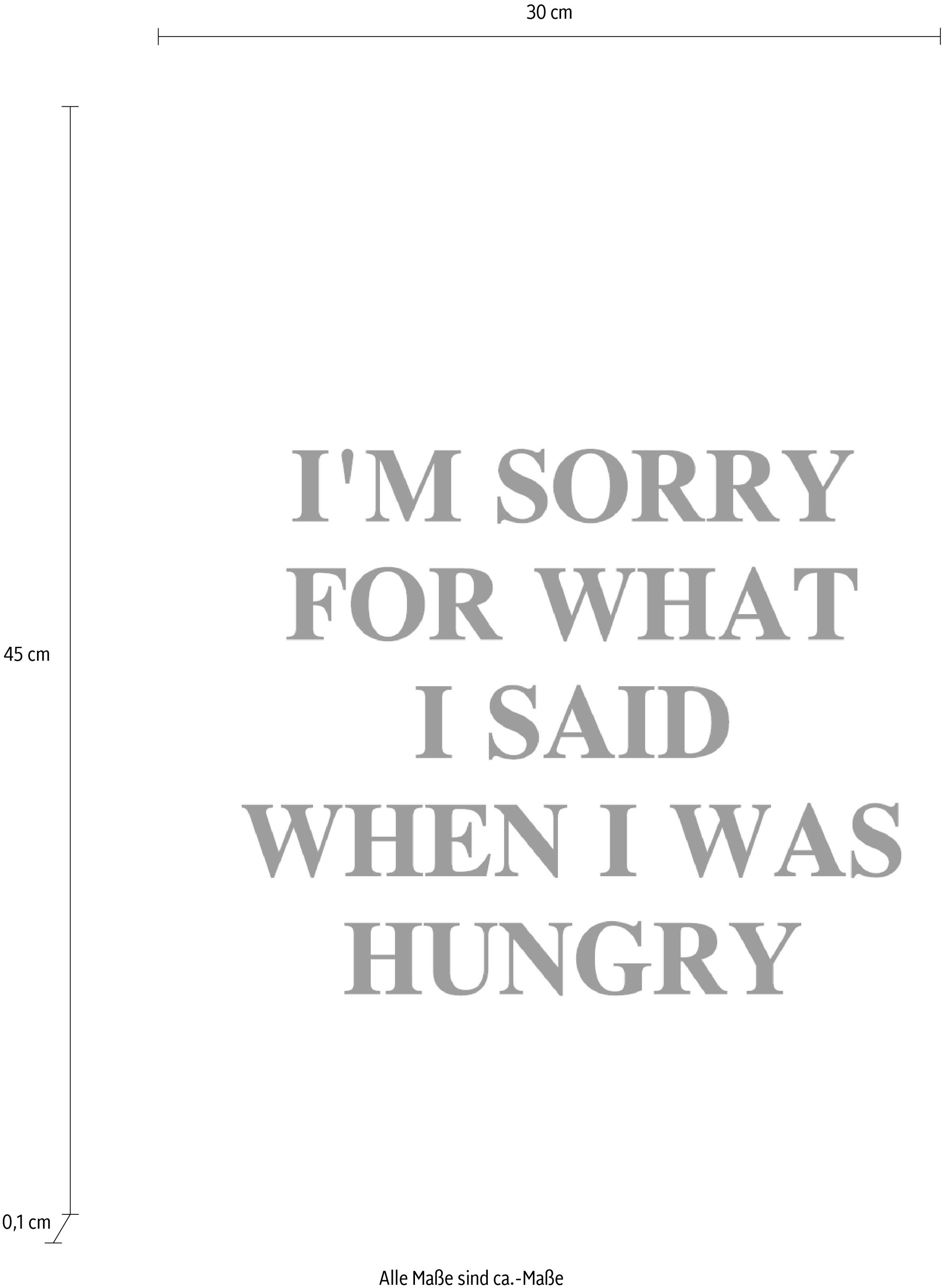 queence Wanddekoobjekt "I´m sorry for what I said ...", Stahlschild, Blechs günstig online kaufen