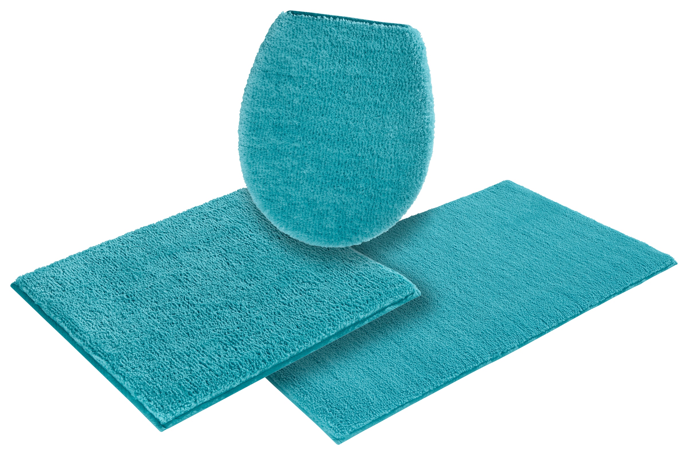 my home Badematte »Vanessa, Badvorleger, Badezimmer Teppich«, rutschhemmend beschichtet, schnell trocknend-fußbodenheizungsgeeignet-strapazierfähig, Badteppich, weiche Haptik, unifarben